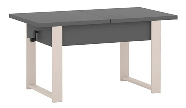 selsey-hugo-ausziehbarer-couchtisch-120-157-x67-cm-grau-diamant-mit-kaschmirbein image 1