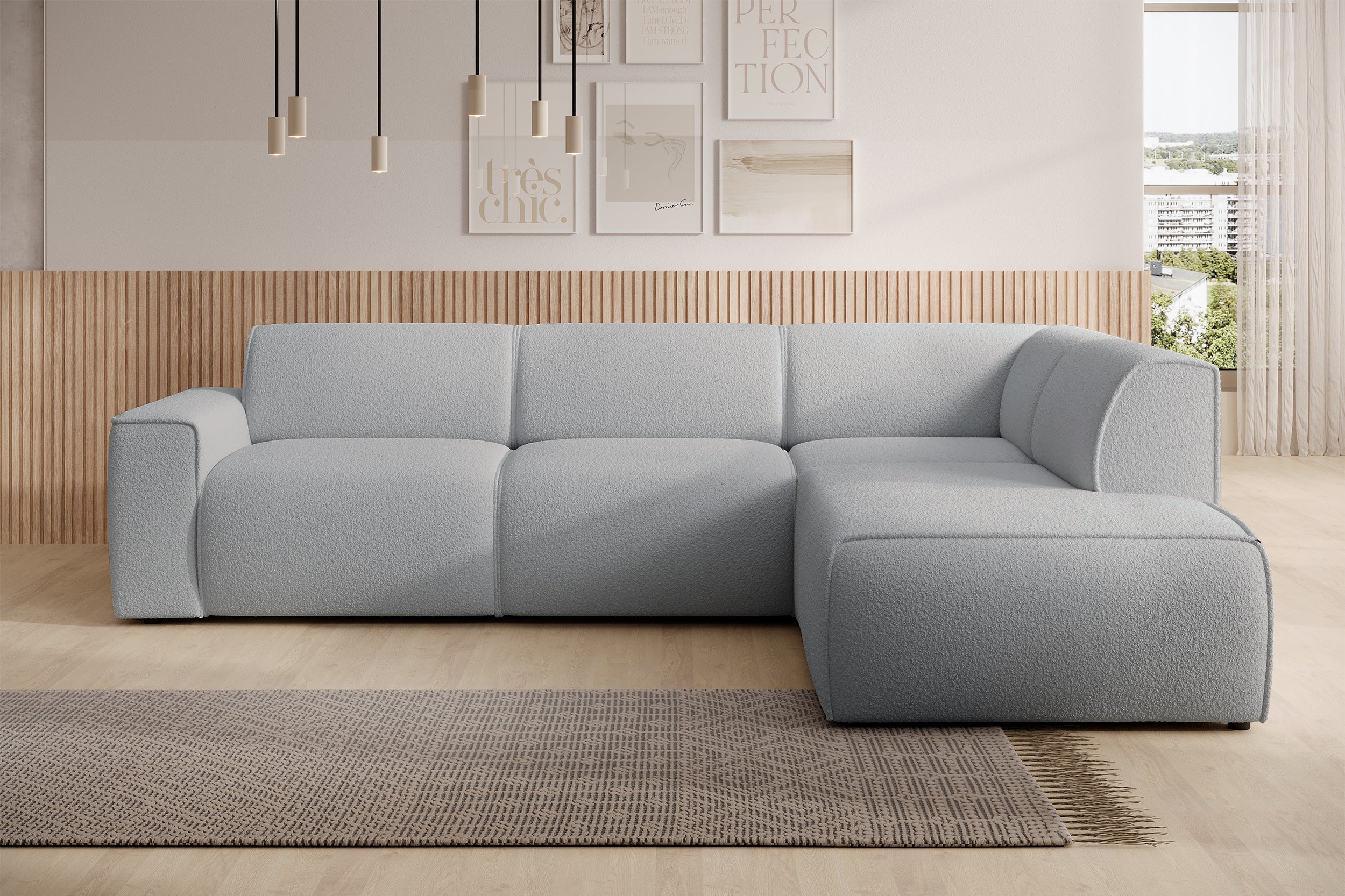 selsey-bouvi-ecksofa-l-f-rmig-mit-rechter-armlehne-hellgrauer-boucl-stoff image 2