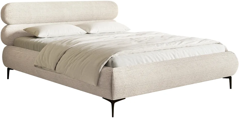 selsey-roule-cord-polsterbett-140x200-cm-hellbeige-cord-schwarze-beine image 1