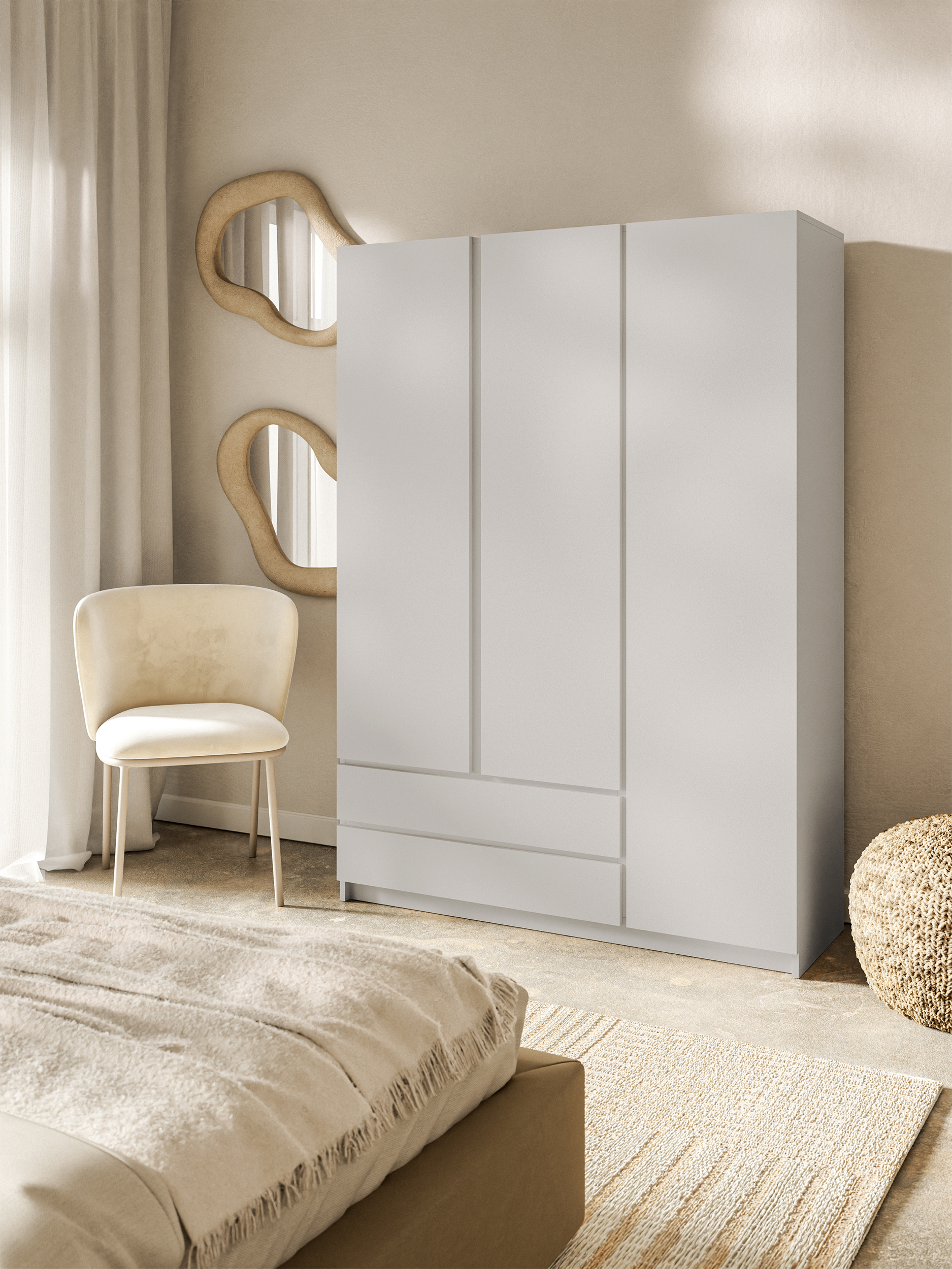 selsey-bemmi-dreht-renschrank-150-cm-kaschmir-mit-3-t-ren-und-2-schubladen image 2