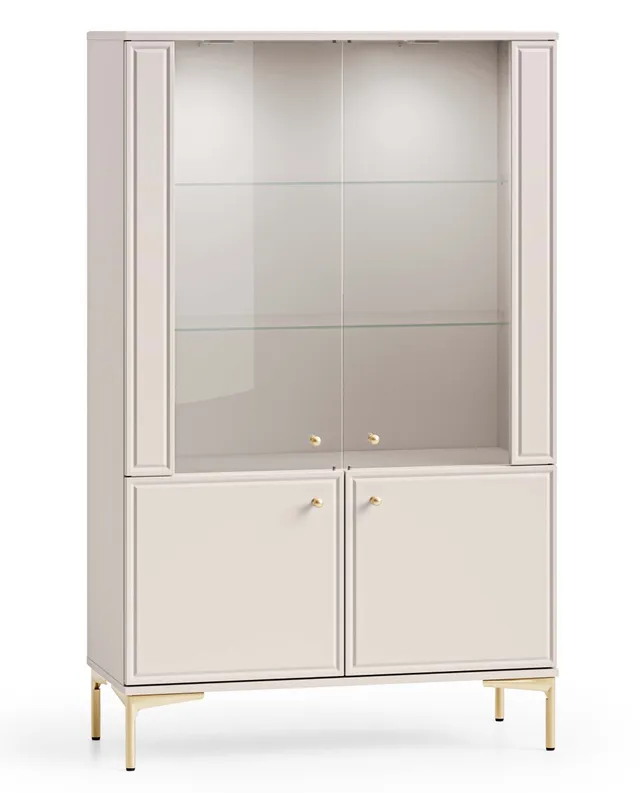 selsey-sandro-vitrine-92-cm-viert-rig-mit-beleuchtung-kaschmir image 1