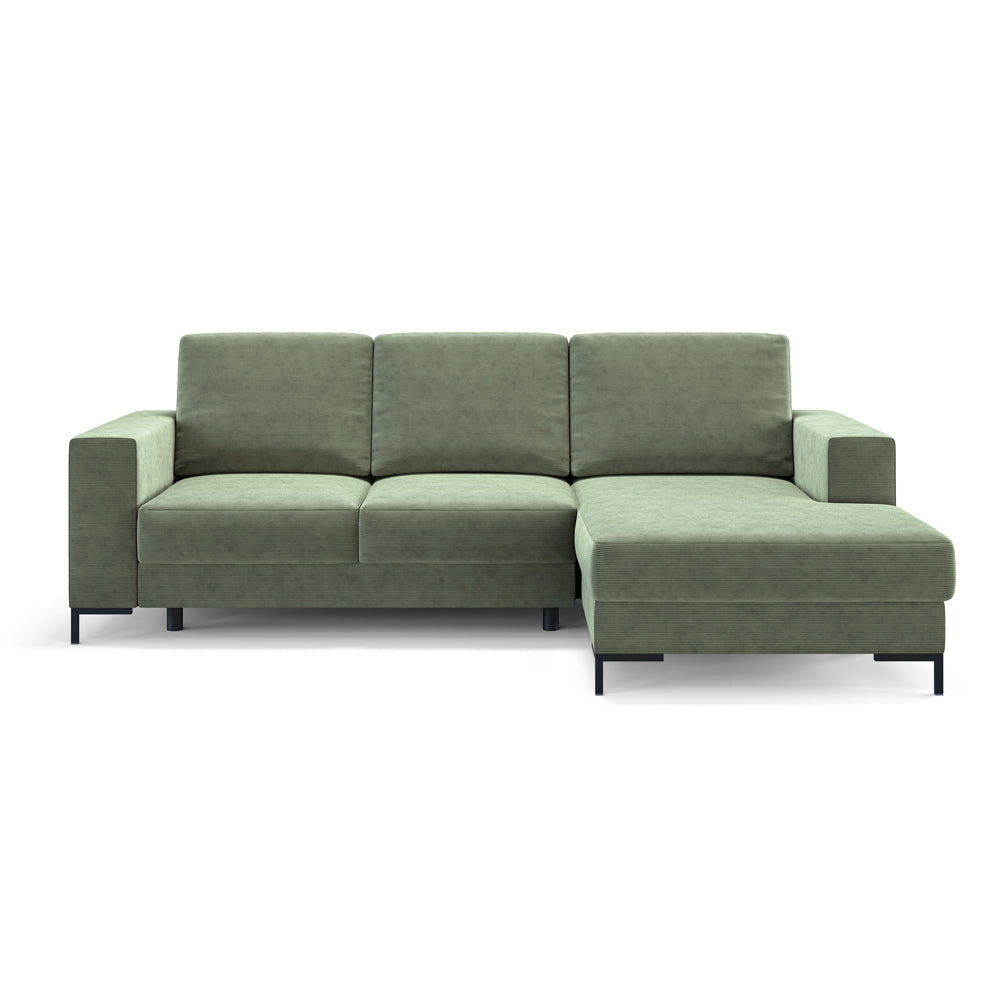 selsey-mokpeo-ecksofa-mit-schlaffunktion-l-form-rechts-gr-n-cordstoff image 1