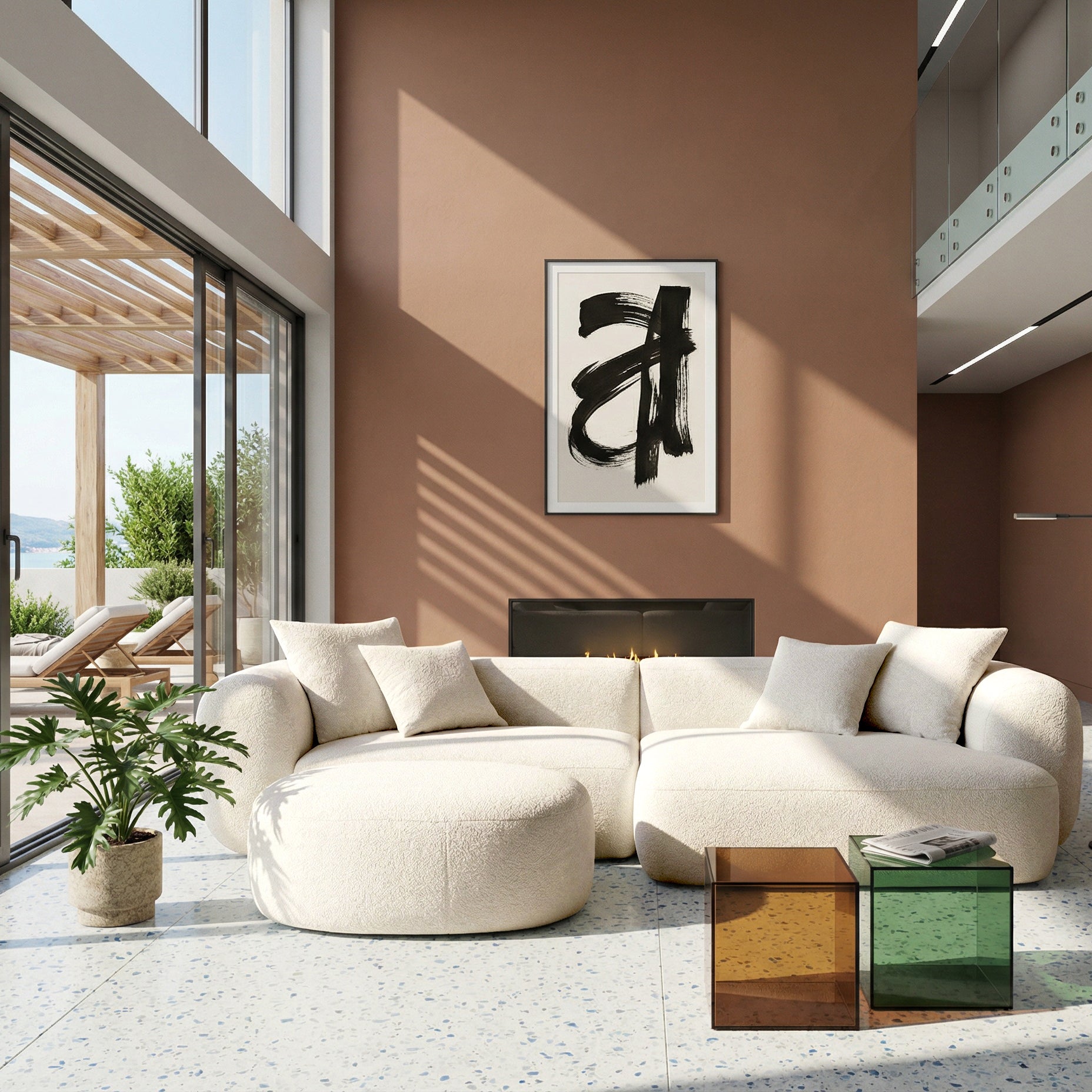 selsey-baomi-modulares-ecksofa-l-f-rmig-rechts-mit-hocker-in-cremefarbenem-cheni image 2
