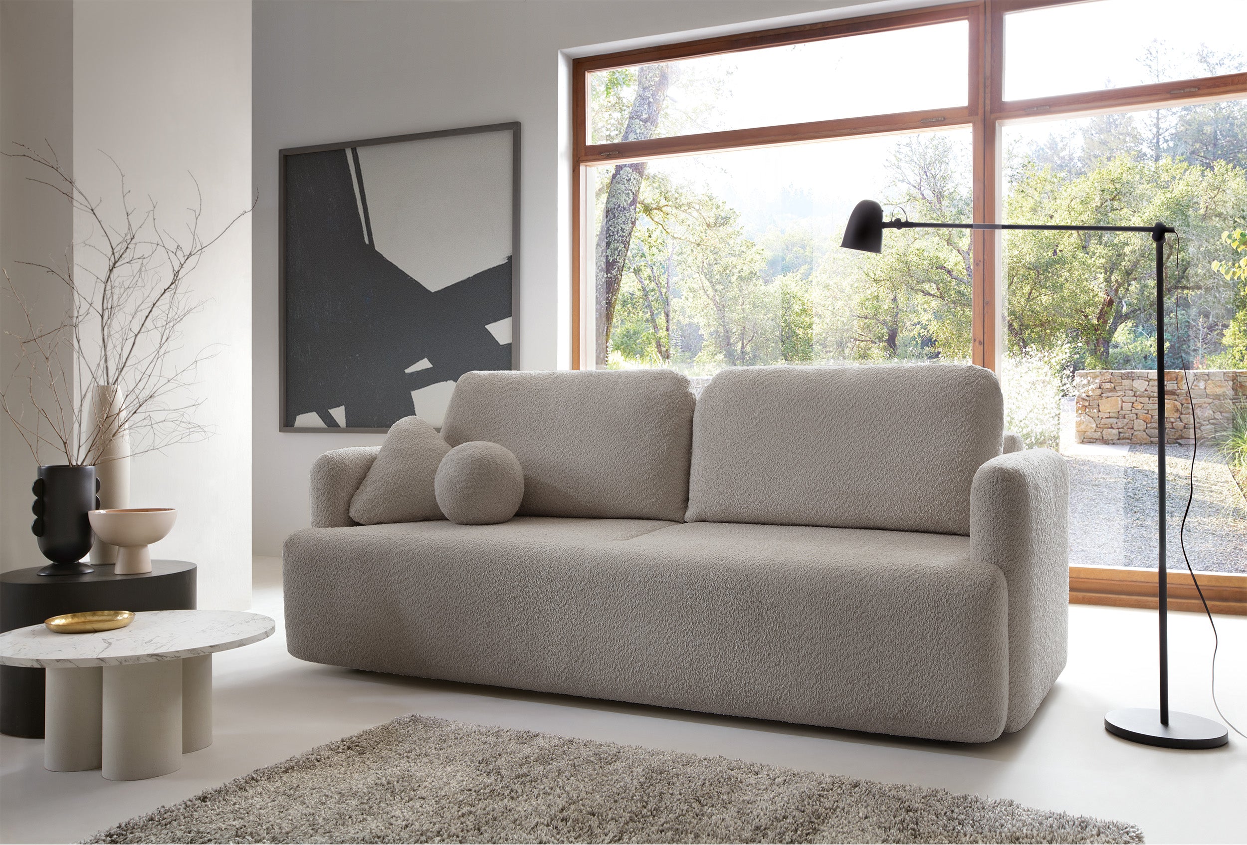 selsey-lambina-3-sitzer-sofa-ausklappbar-mit-stauraum-dunkelbeige-boucl image 2