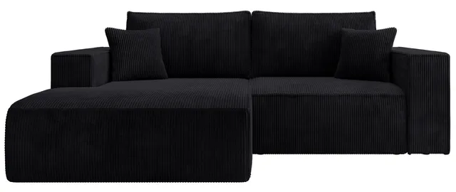 selsey-farese-mini-ecksofa-l-form-links-mit-schlaffunktion-und-stauraum-schwarze image 1