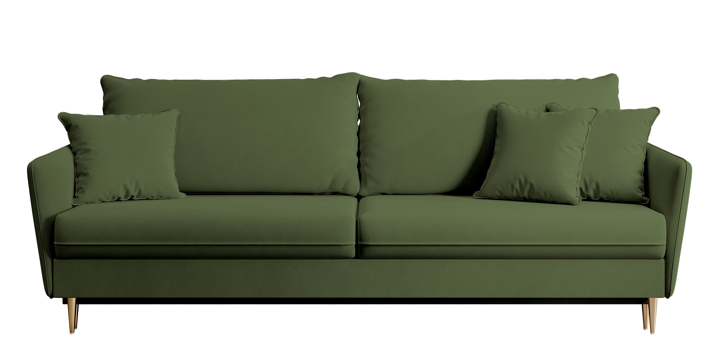 selsey-volio-dreisitziges-schlafsofa-olivgr-ner-samt-ausklappbar-wasserabweisend image 1