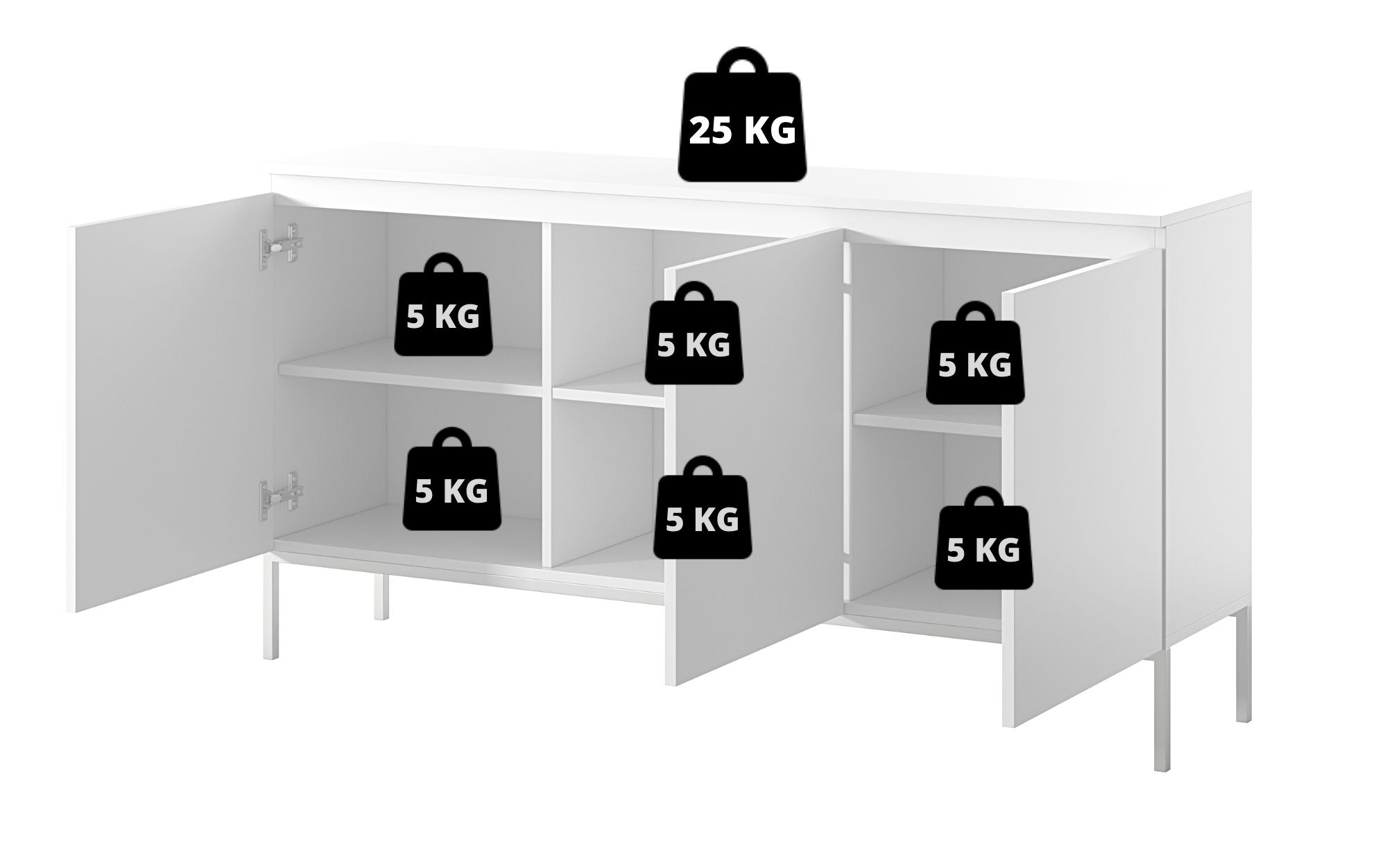 selsey-bemmi-dreht-renschrank-150-cm-wei-mit-goldenen-beinen-3-t-rig image 7