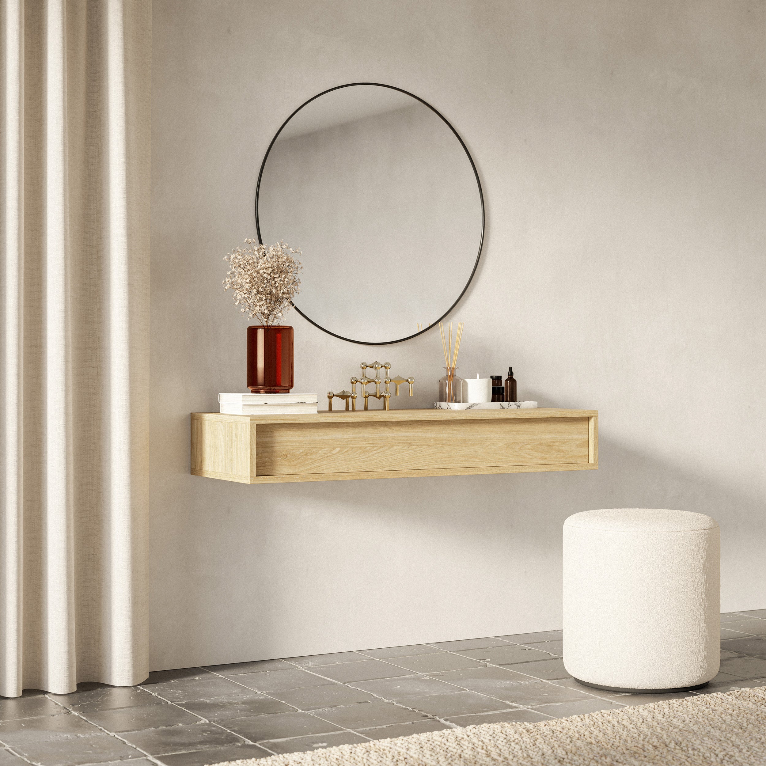 selsey-sanva-konsole-90-cm-h-ngend-mit-schublade-ge-lte-eiche image 4