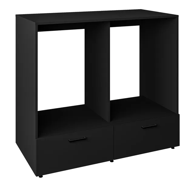 selsey-rosa-schrank-f-r-waschmaschine-und-trockner-mit-2-schubladen-schwarz-onyx image 1