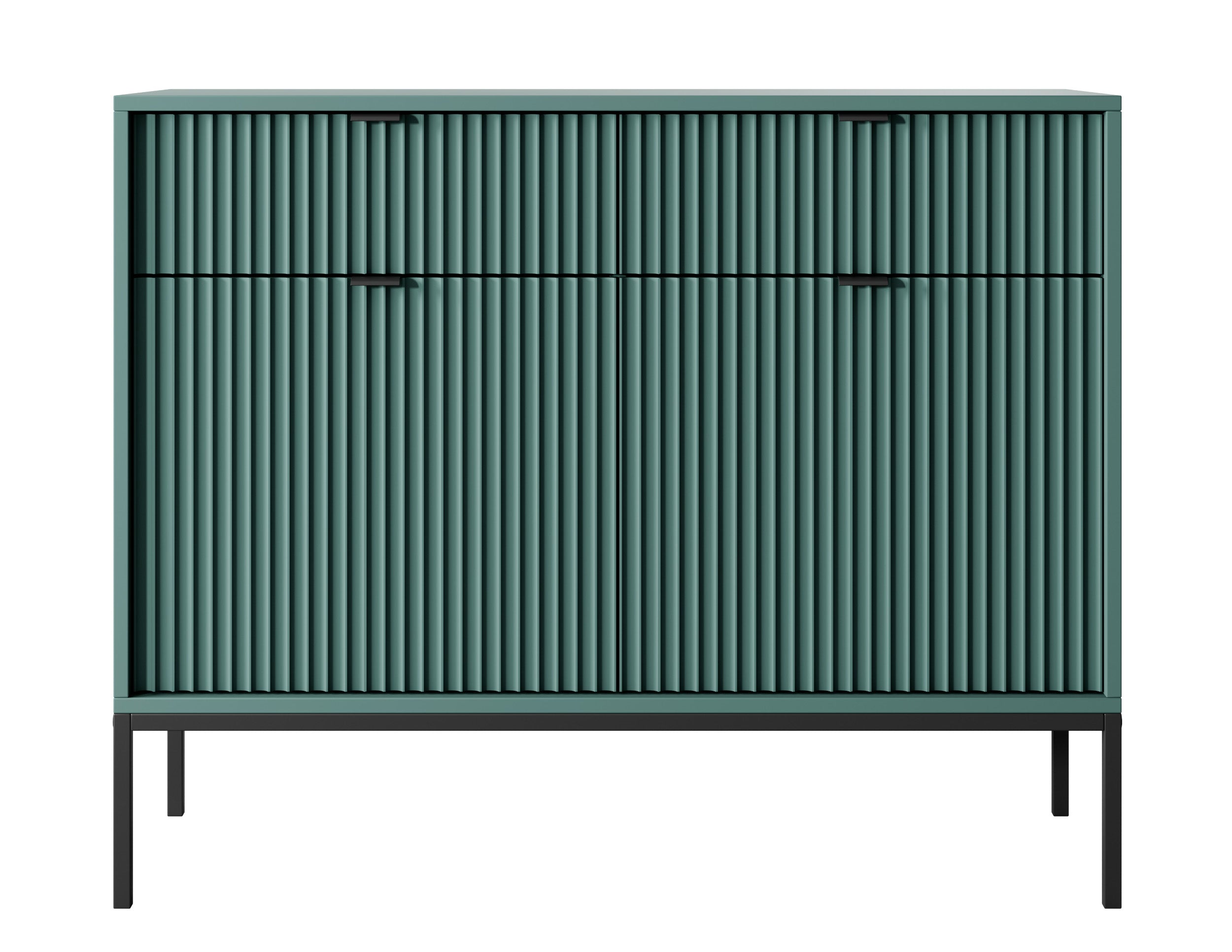 selsey-vellore-kommode-104-cm-zweit-rig-gr-n-mit-rillenfronten image 4