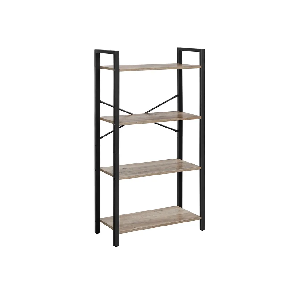 vasagle-b-cherregal-4-ebenen-120-cm-standregal-greige-schwarz-mit-stahlgestell image 1