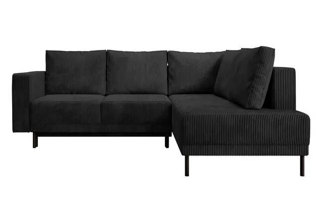 selsey-rodario-ecksofa-rechtsseitig-mit-schlaffunktion-und-bettkasten-schwarzer- image 1