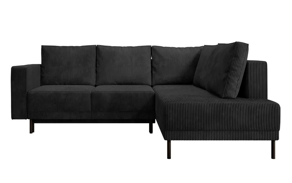 selsey-rodario-ecksofa-rechtsseitig-mit-schlaffunktion-und-bettkasten-schwarzer- image 1