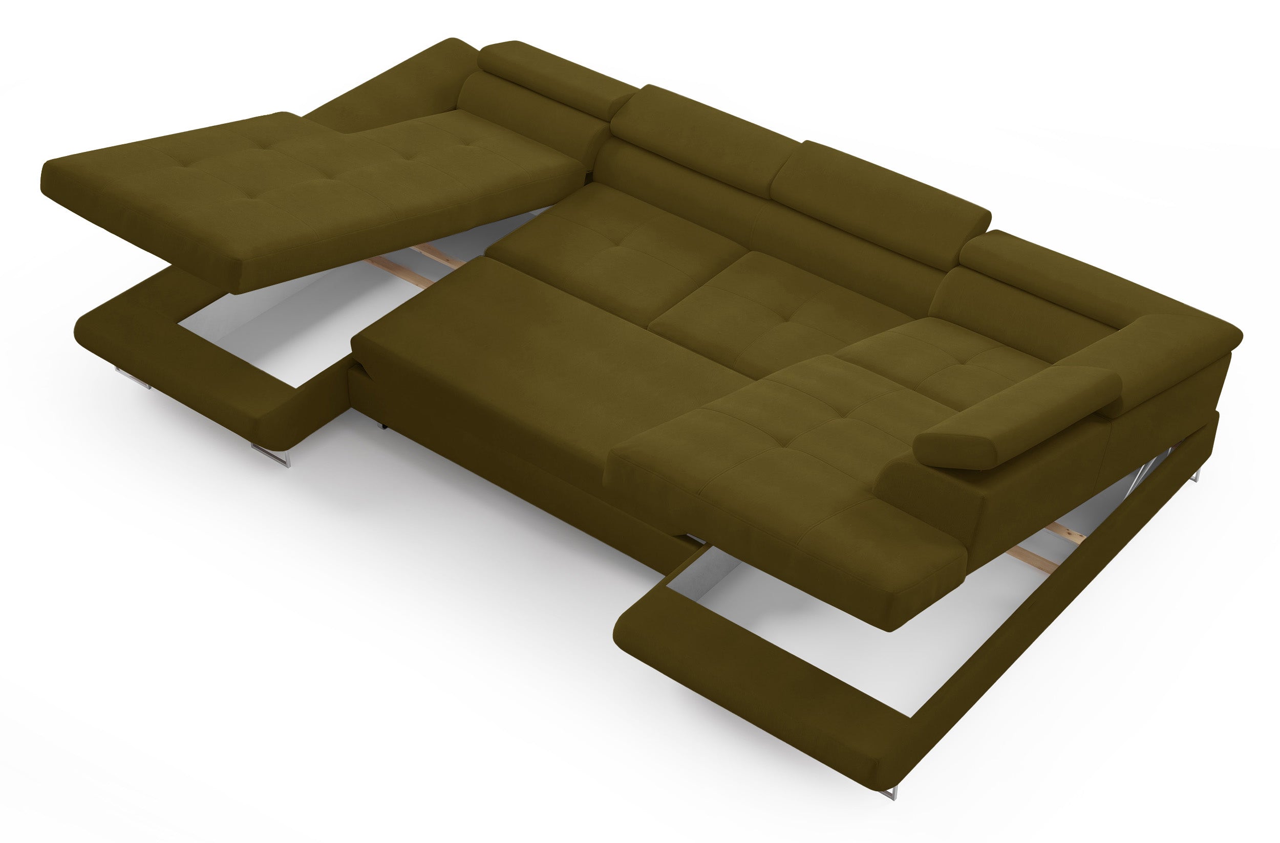 selsey-nollia-ecksofa-u-f-rmig-rechts-olivgr-nes-boucl-mit-schlaffunktion-und-st image 4