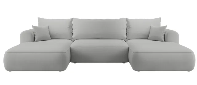 selsey-ovo-ecksofa-u-f-rmig-mit-schlaffunktion-und-stauraum-grauer-samt image 1