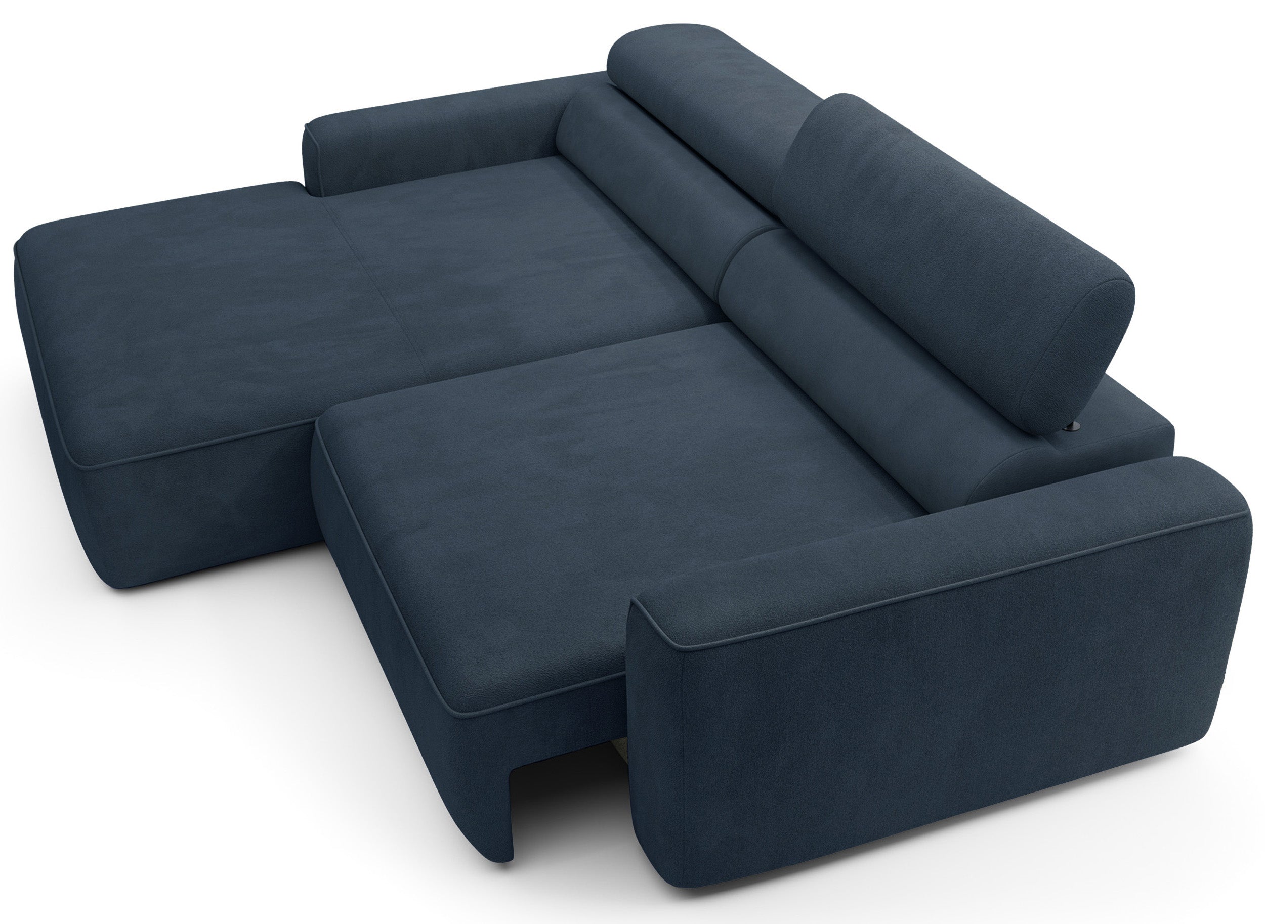 selsey-fando-ecksofa-mit-elektrischem-auszug-l-form-links-blauer-samtstoff image 3