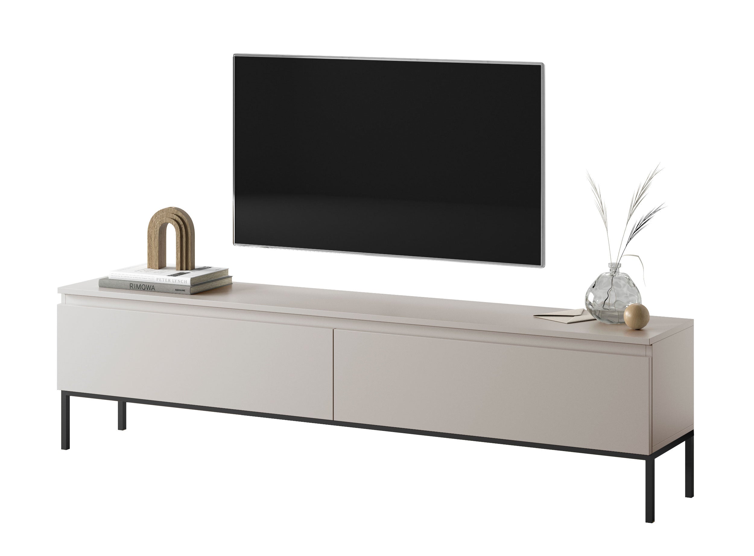 selsey-bemmi-tv-schrank-175-cm-kaschmir-mit-schwarzen-akzenten image 1