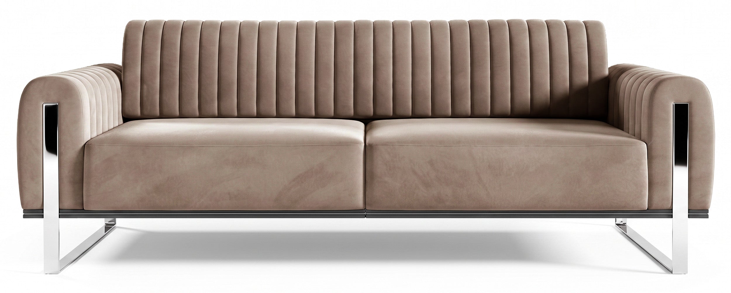 selsey-dreisitziges-sofa-parissa-beige-samt-chromf-e image 1