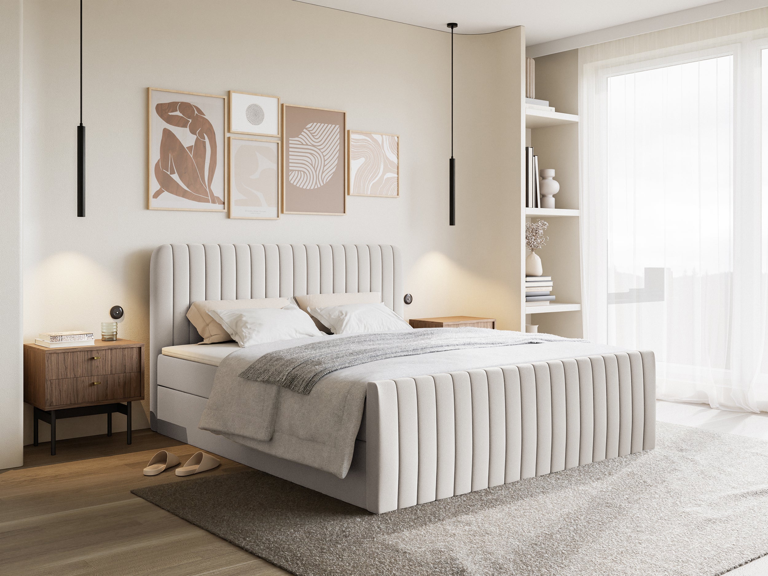 selsey-saliano-boxspringbett-160x200-cm-mit-bettkasten-und-topper-hellbeige-chen image 2