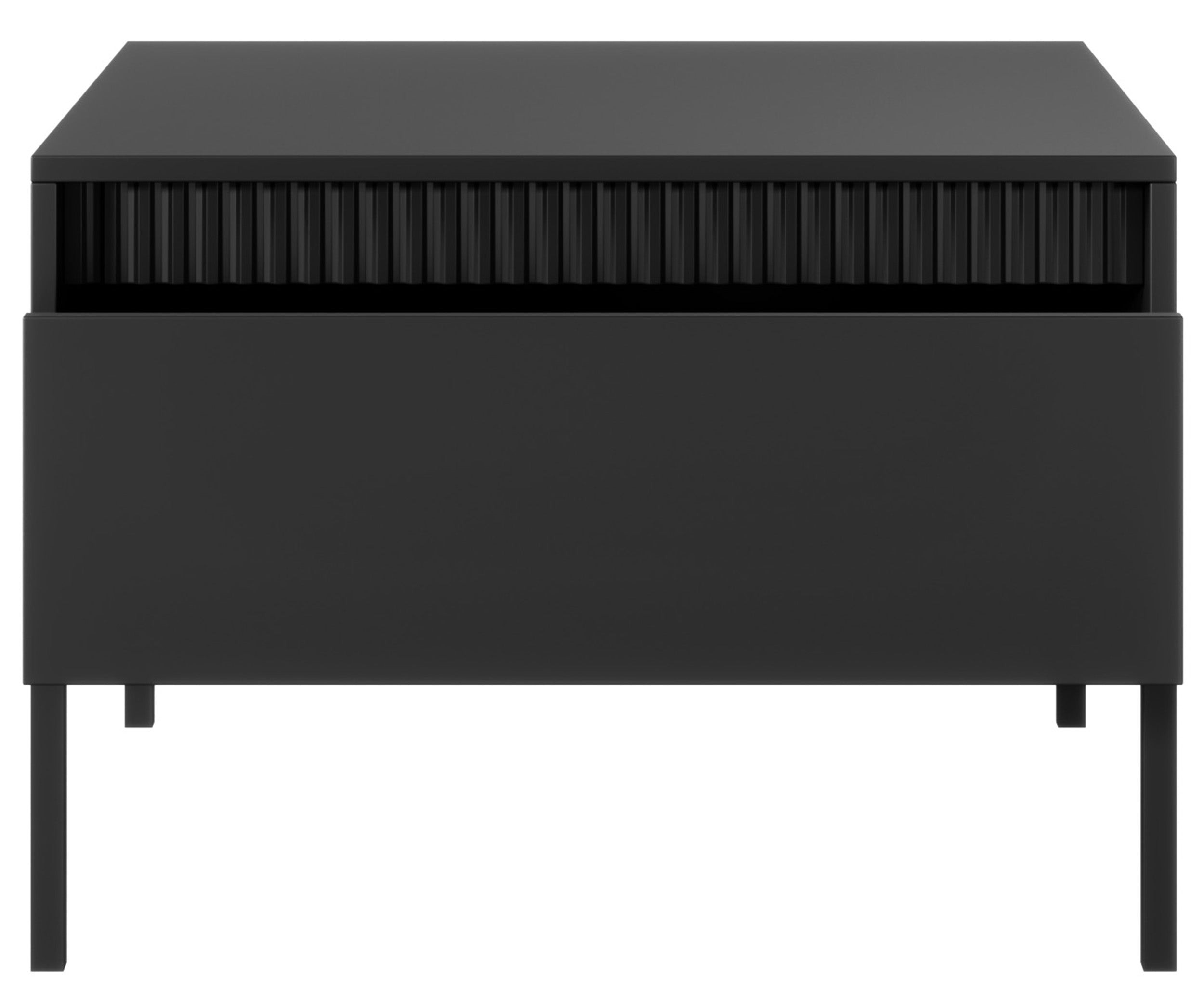 selsey-falsetto-couchtisch-68x68-cm-schwarz-mit-schublade-und-geriffelter-front image 5