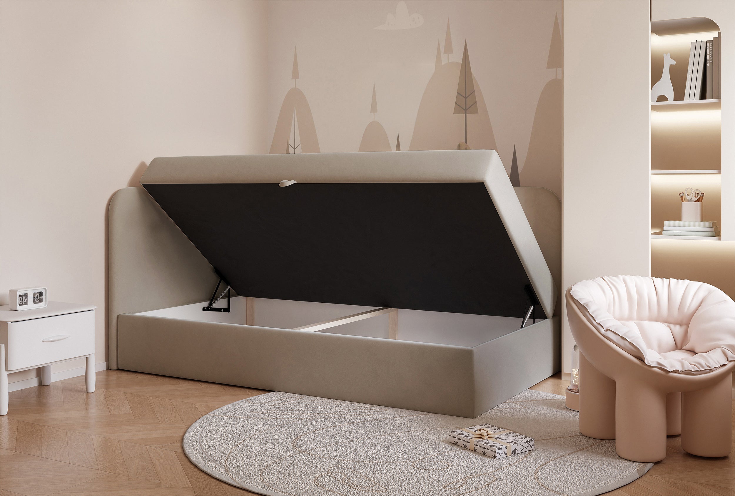 selsey-nubini-jugendbett-90x200-cm-linksseitig-mit-stauraum-beige-hydrophober-sa image 3