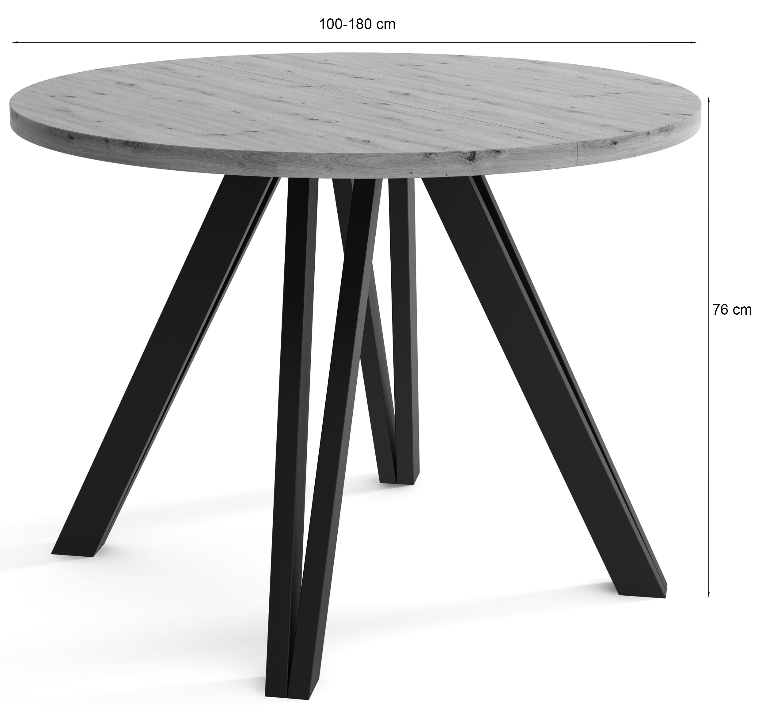 selsey-nuuvel-ausziehbarer-esstisch-100-180x100-cm-schwarz image 6