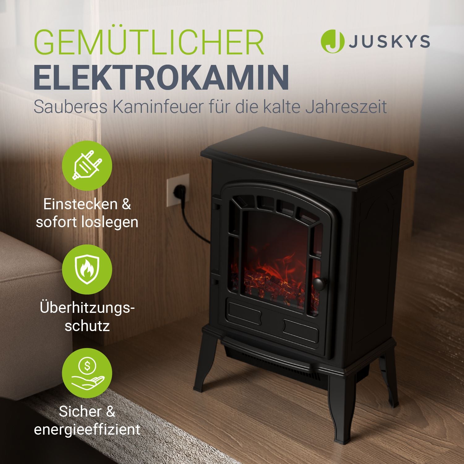 juskys-elektrokamin-2000w-schwarz-mit-flammeneffekt image 2