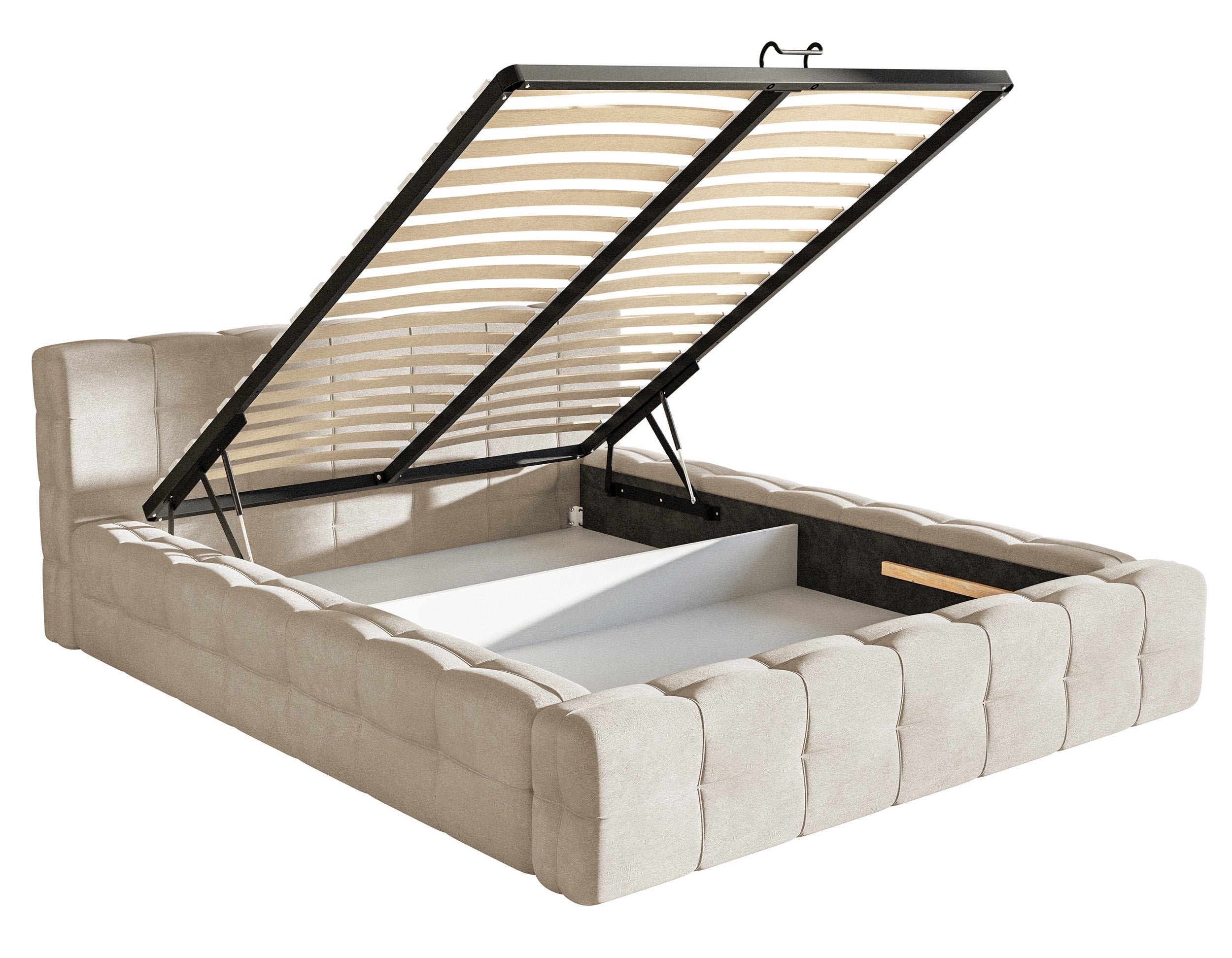 selsey-puffly-gepolstertes-bett-160x200-cm-mit-stauraum-grau-beiger-samt-metallr image 5