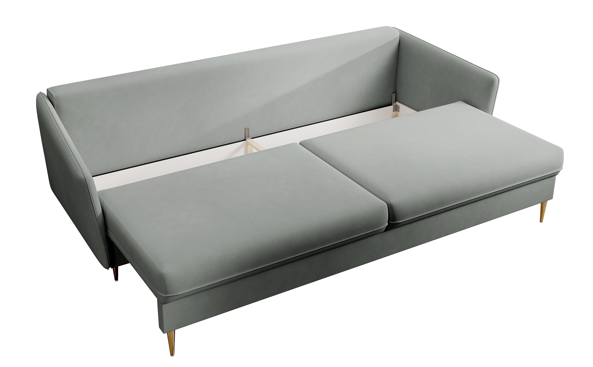 selsey-volio-dreisitziges-sofa-ausklappbar-grau-samt-wasserabweisend-goldbeine image 8