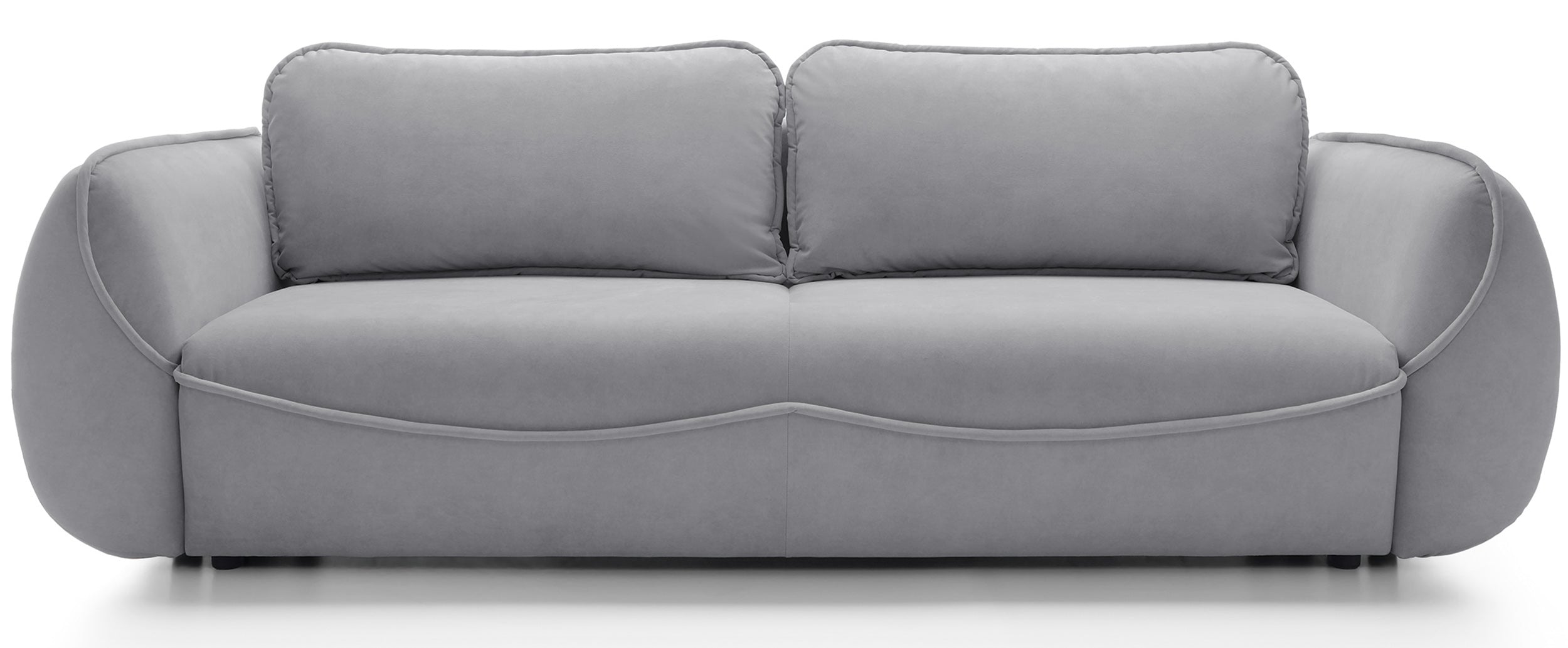 selsey-cutie-dreisitziges-schlafsofa-mit-stauraum-hellgrauer-samtstoff image 1