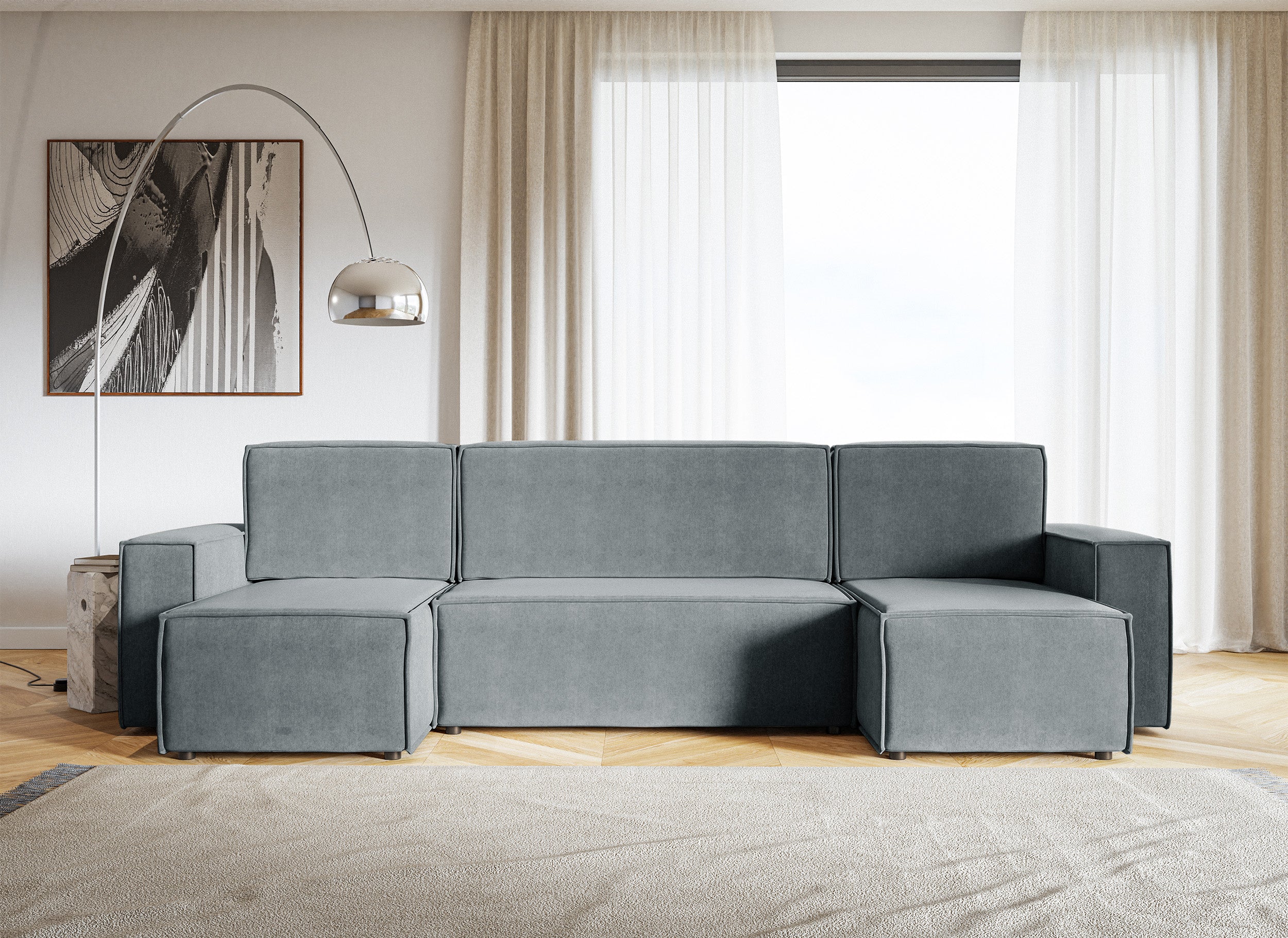selsey-copertino-u-ecksofa-mit-schlaffunktion-und-stauraum-grau-wasserabweisende image 2