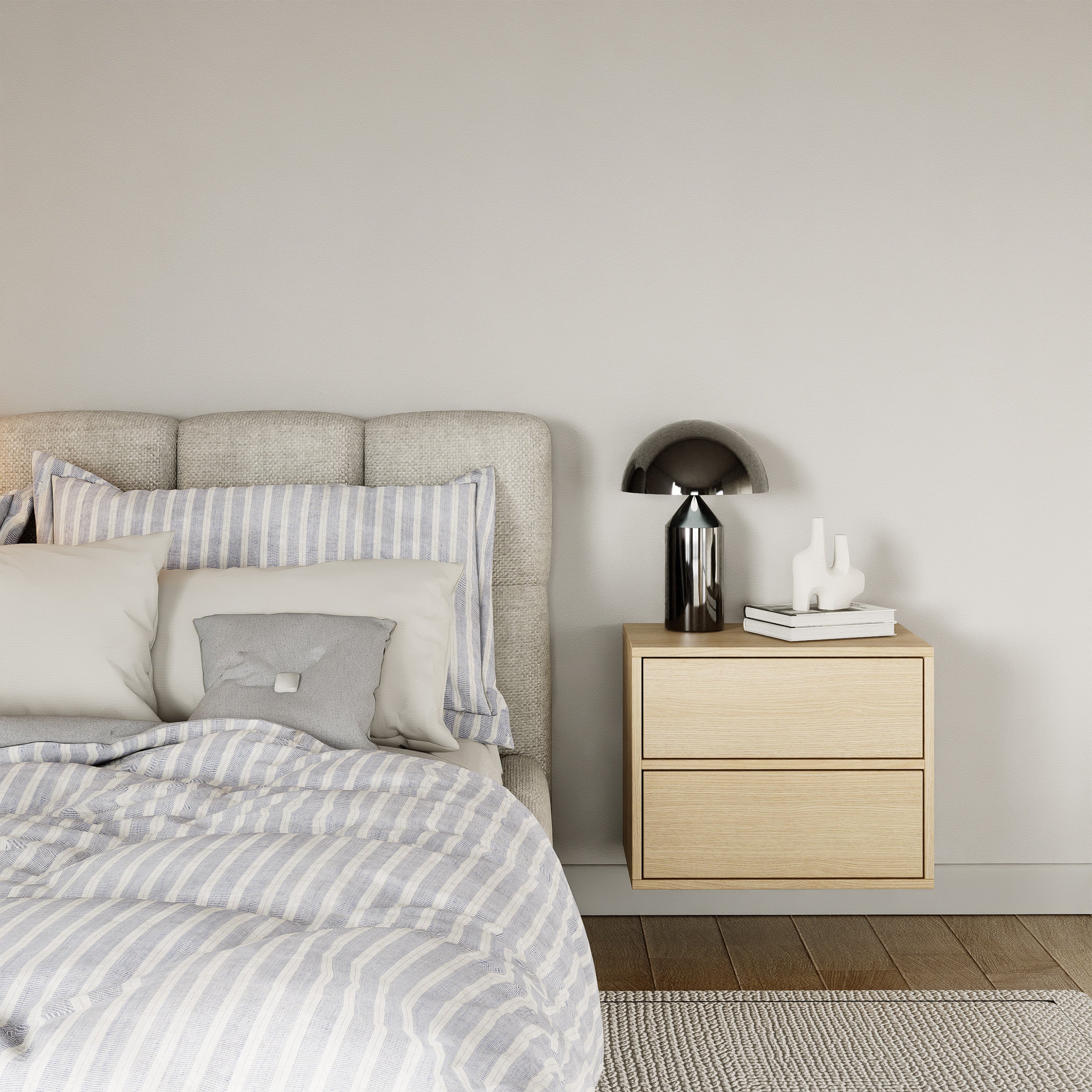 selsey-framme-h-ngender-nachttisch-50-cm-lindberg-eiche-mit-zwei-schubladen image 3