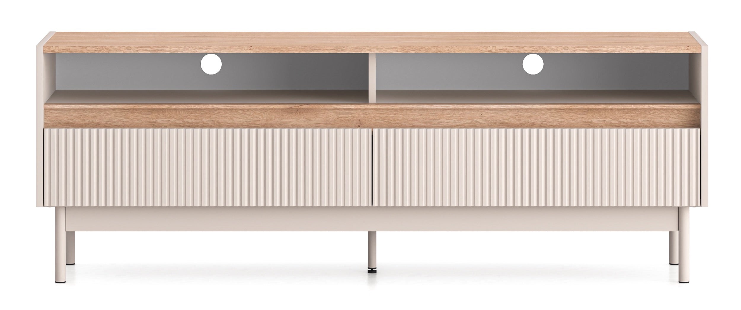 selsey-dunea-tv-schrank-154-cm-kaschmir-eiche-mit-zwei-schubladen image 8