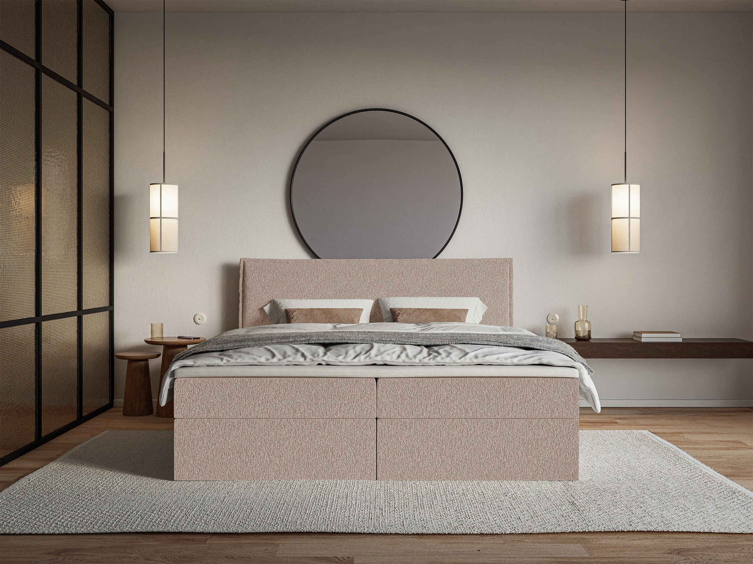 selsey-softie-kontinentalbett-140x200-cm-mit-stauraum-und-topper-in-dunkelbeige- image 3