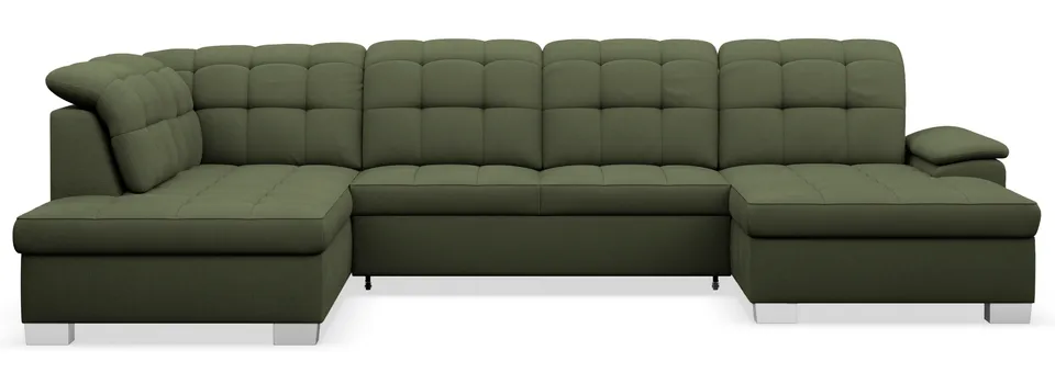 selsey-jamaal-ecksofa-mit-schlaffunktion-u-f-rmig-rechtsseitig-khaki-flechtmuste image 1