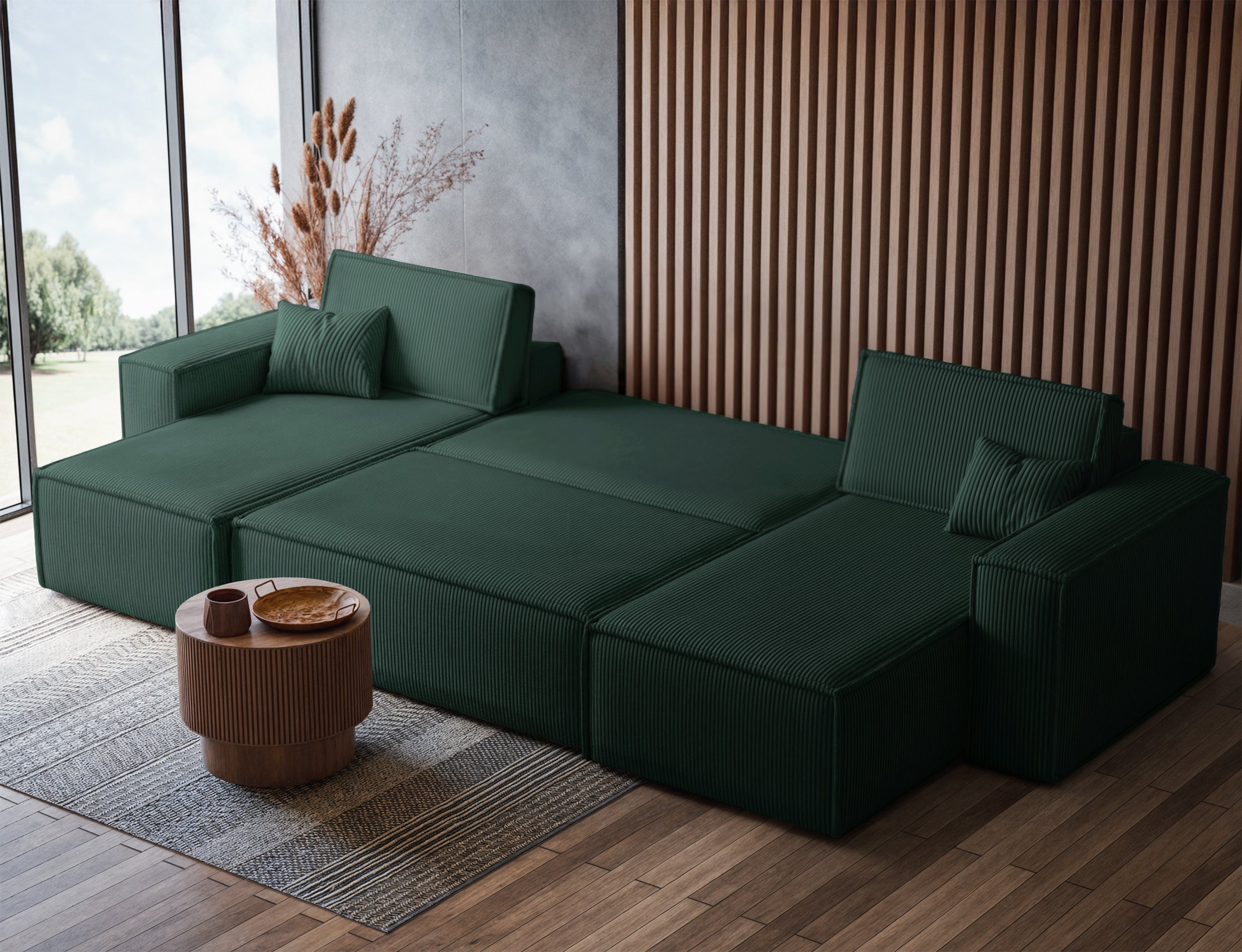selsey-scarlo-u-ecksofa-mit-schlaffunktion-und-stauraum-dunkelgr-ner-cordstoff image 5