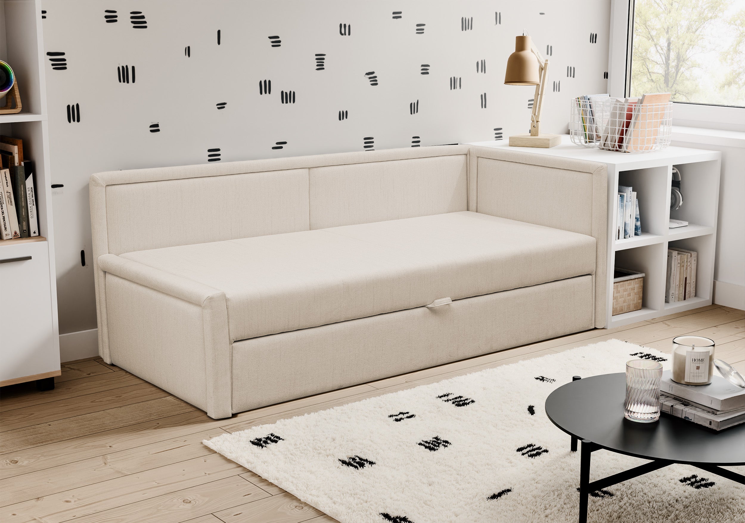 selsey-caprili-ausziehbares-doppelbett-hellbeige-flechtmuster-universell image 2