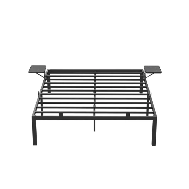 vasagle-doppelbettgestell-aus-metall-160-x-200-cm-mit-aufbewahrungsregalen image 1