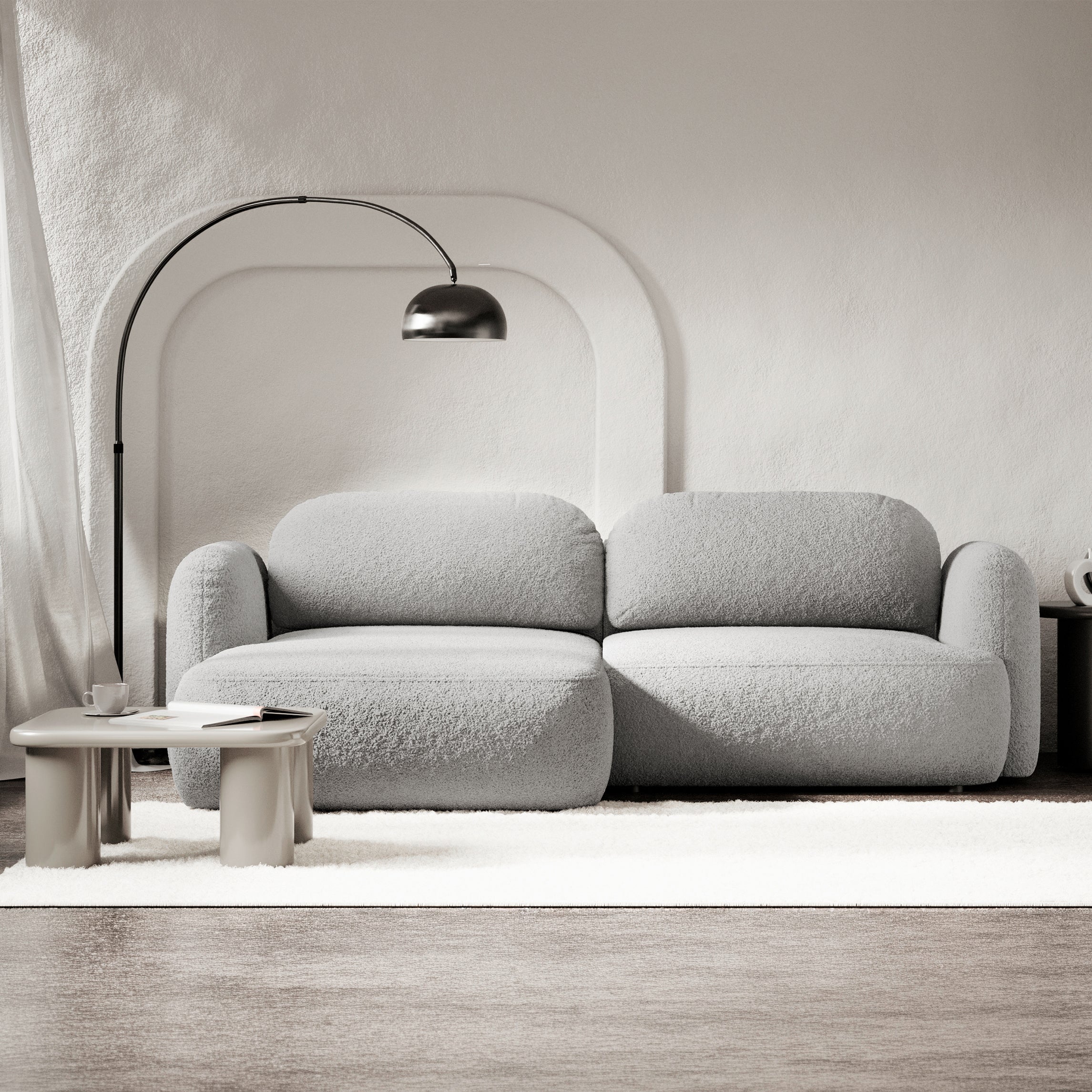 selsey-tvoya-ecksofa-l-form-links-mit-schlaffunktion-und-stauraum-hellgrau-boucl image 2