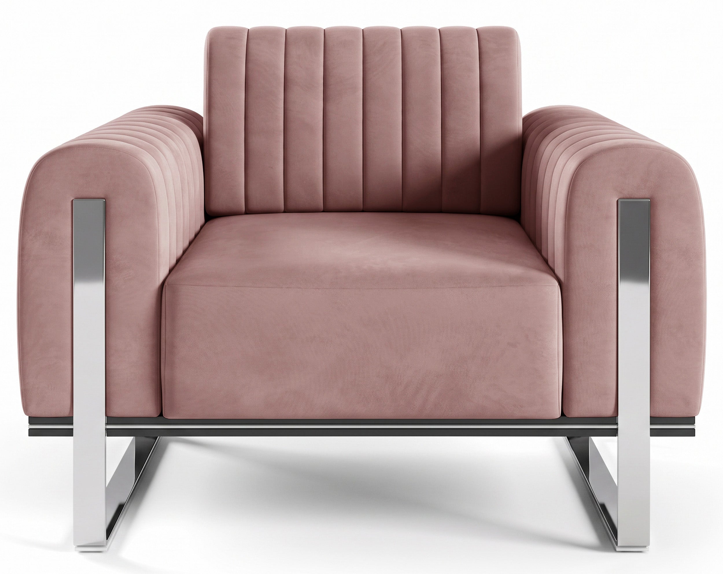 selsey-parissa-schalensitz-sessel-rosa-samt-mit-chrombeinen image 4