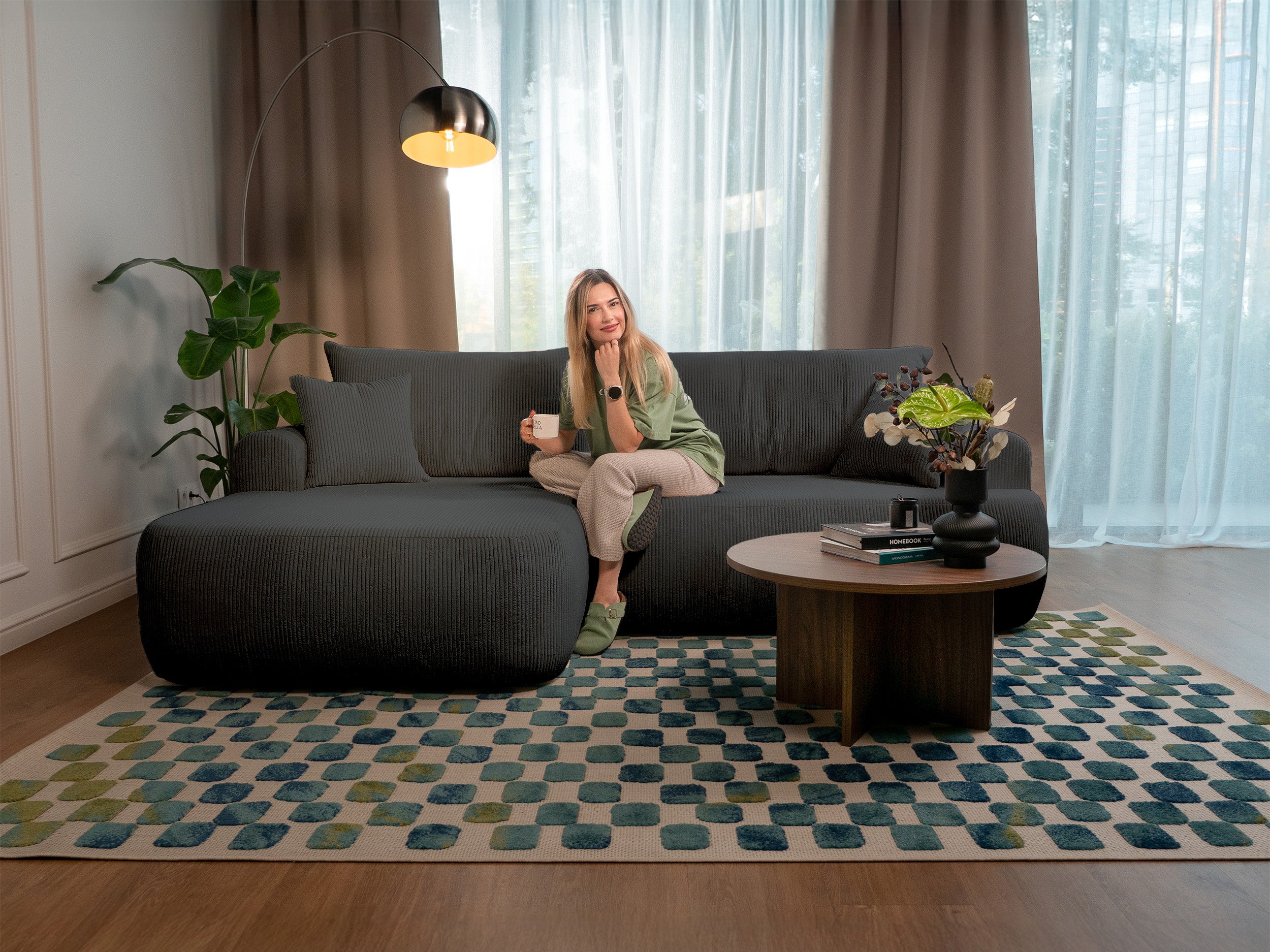 selsey-ovo-cord-ecksofa-mit-schlaffunktion-links-l-form-dunkelgrau image 2