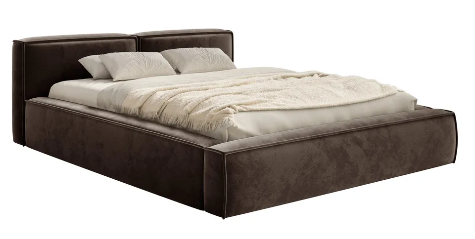 selsey-tilves-slim-low-polsterbett-180x200-cm-mit-stauraum-brauner-samt image 1