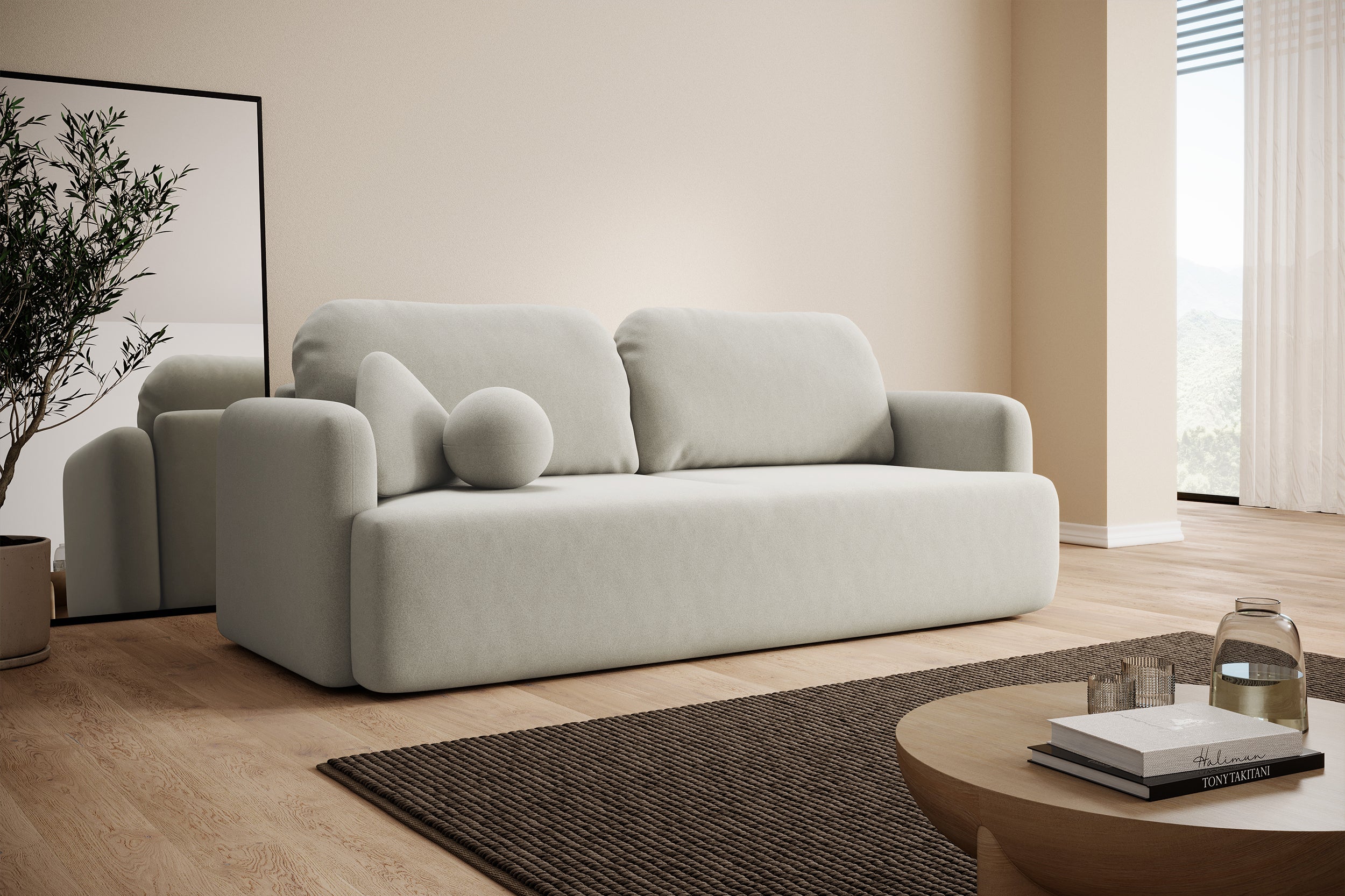 selsey-lambina-dreisitziges-ausklappbares-sofa-mit-stauraum-hellbeiger-samtvelou image 3
