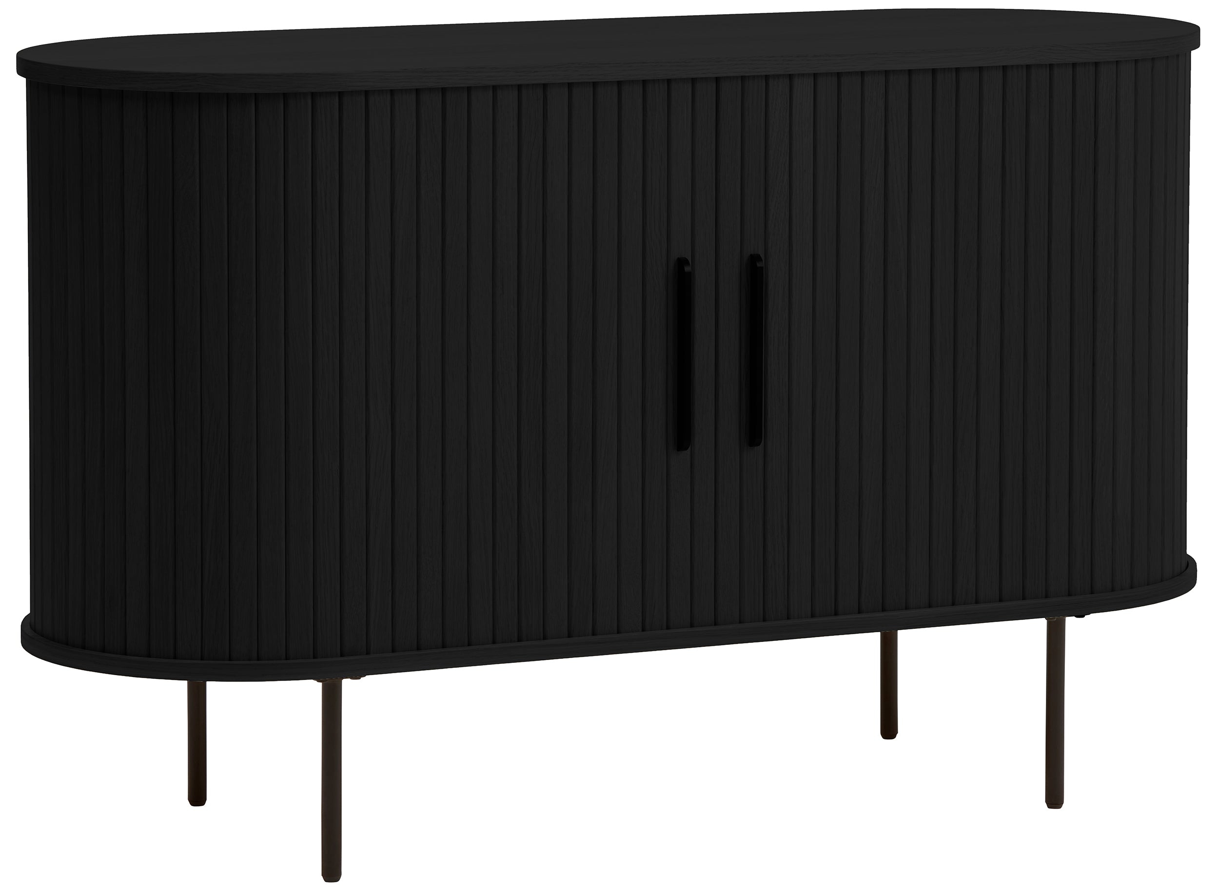 selsey-gativel-kommode-120-cm-lamellen-eiche-schwarz image 1