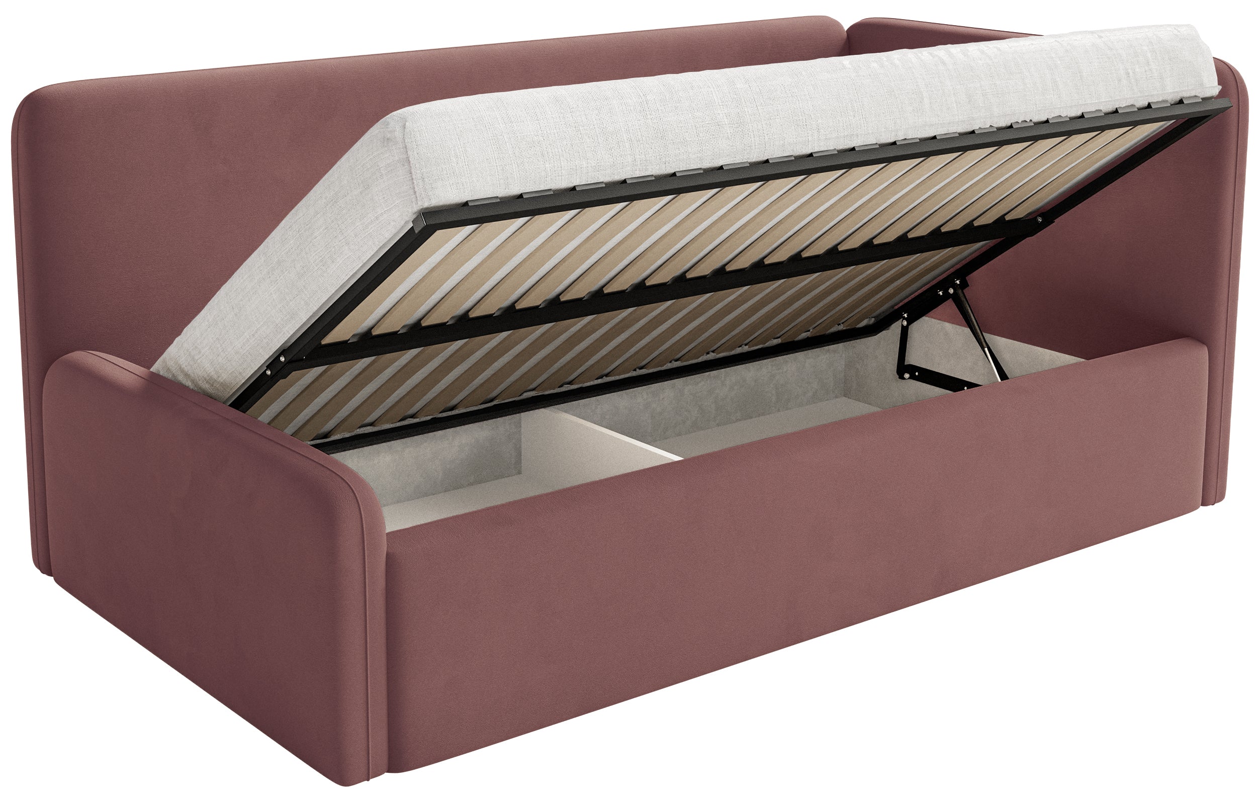 selsey-fanklo-jugendbett-120x200-cm-rechtsseitig-mit-matratze-rosa-velours image 3
