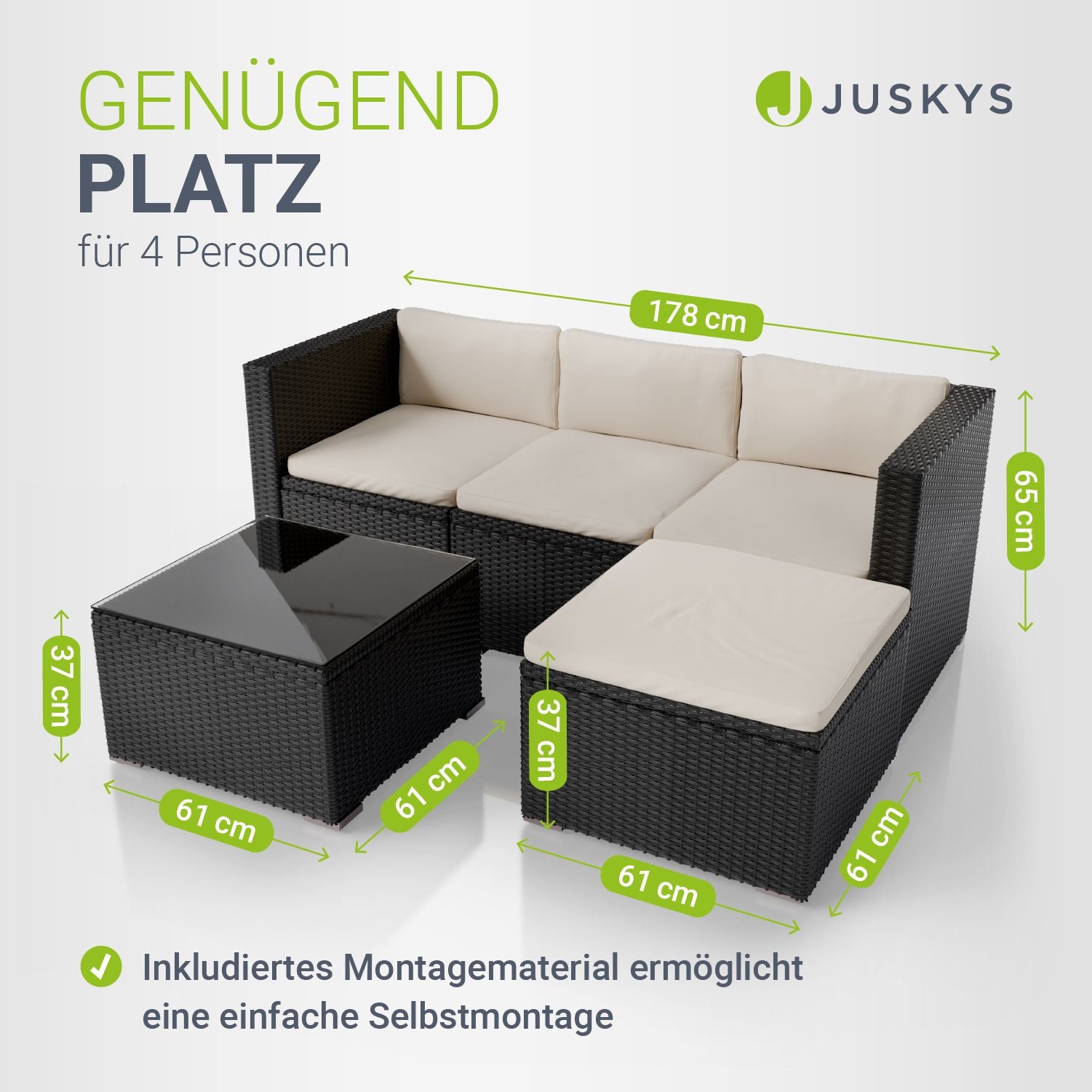 juskys-polyrattan-lounge-punta-cana-m-3-sitzer-sitzgruppe-schwarz-grau image 4