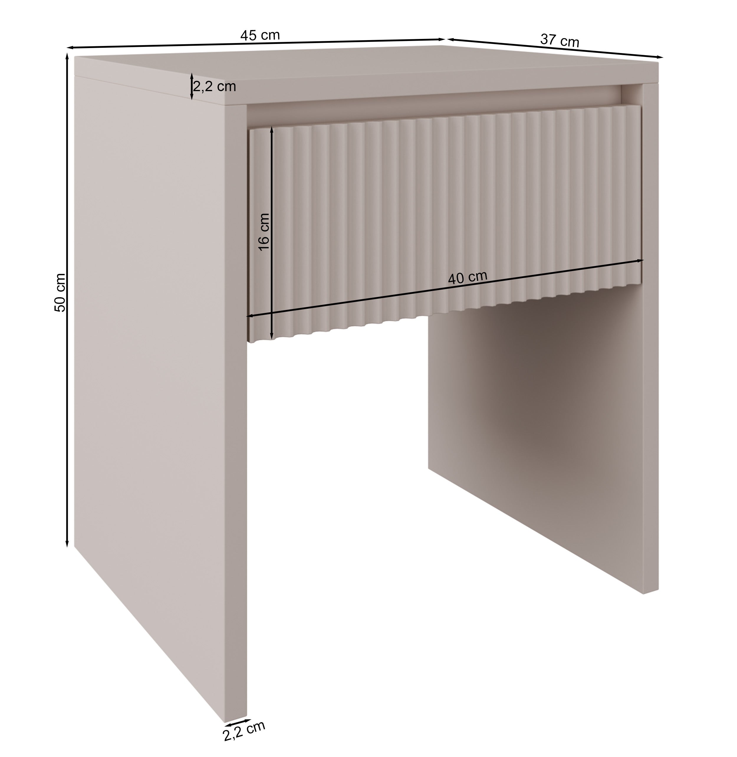 selsey-vemmi-nachttisch-45-cm-mit-schublade-geriffelte-kaschmir-front image 7