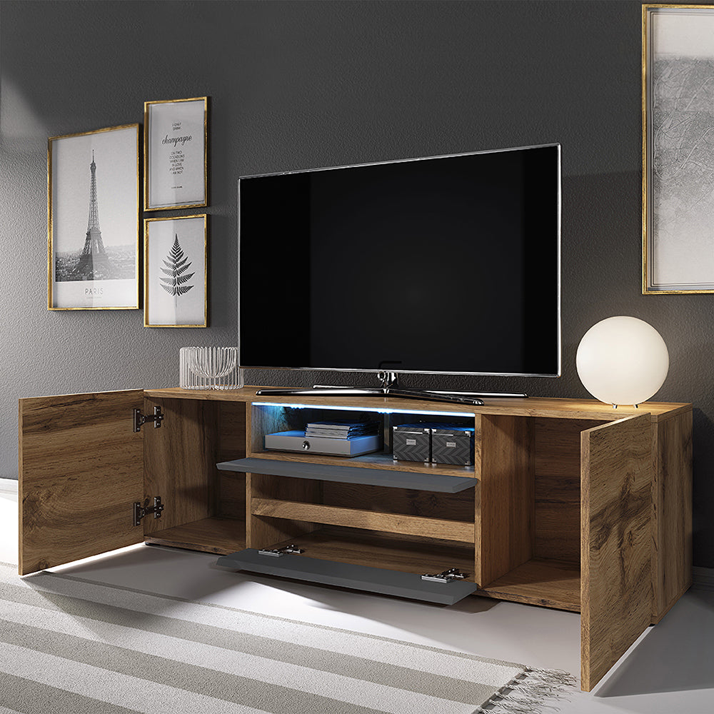 selsey-bros-tv-schrank-wotan-eiche-grau-hochglanz-mit-beleuchtung image 4