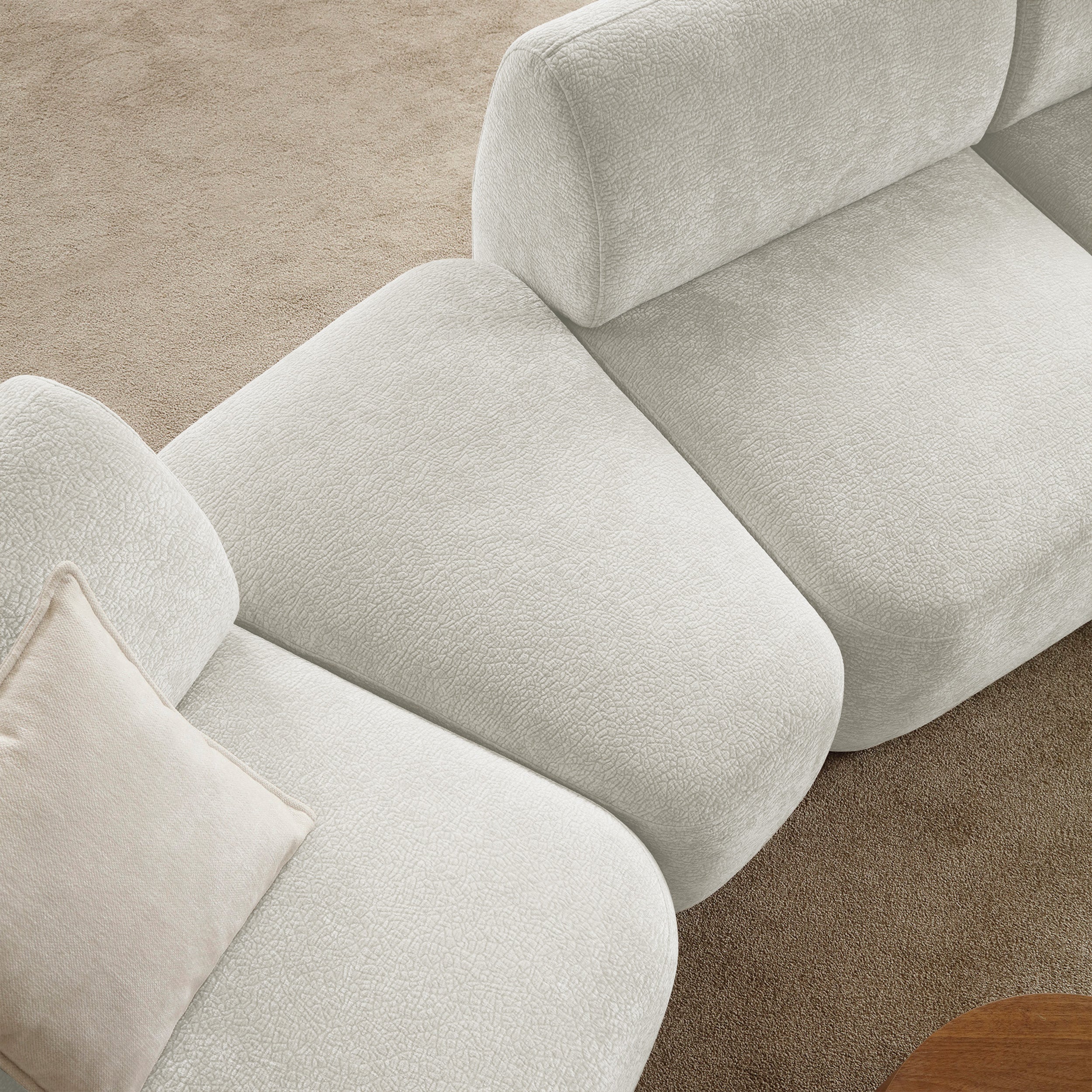 selsey-bommo-modulares-dreieck-sitzkissen-cremefarbene-chenille image 2