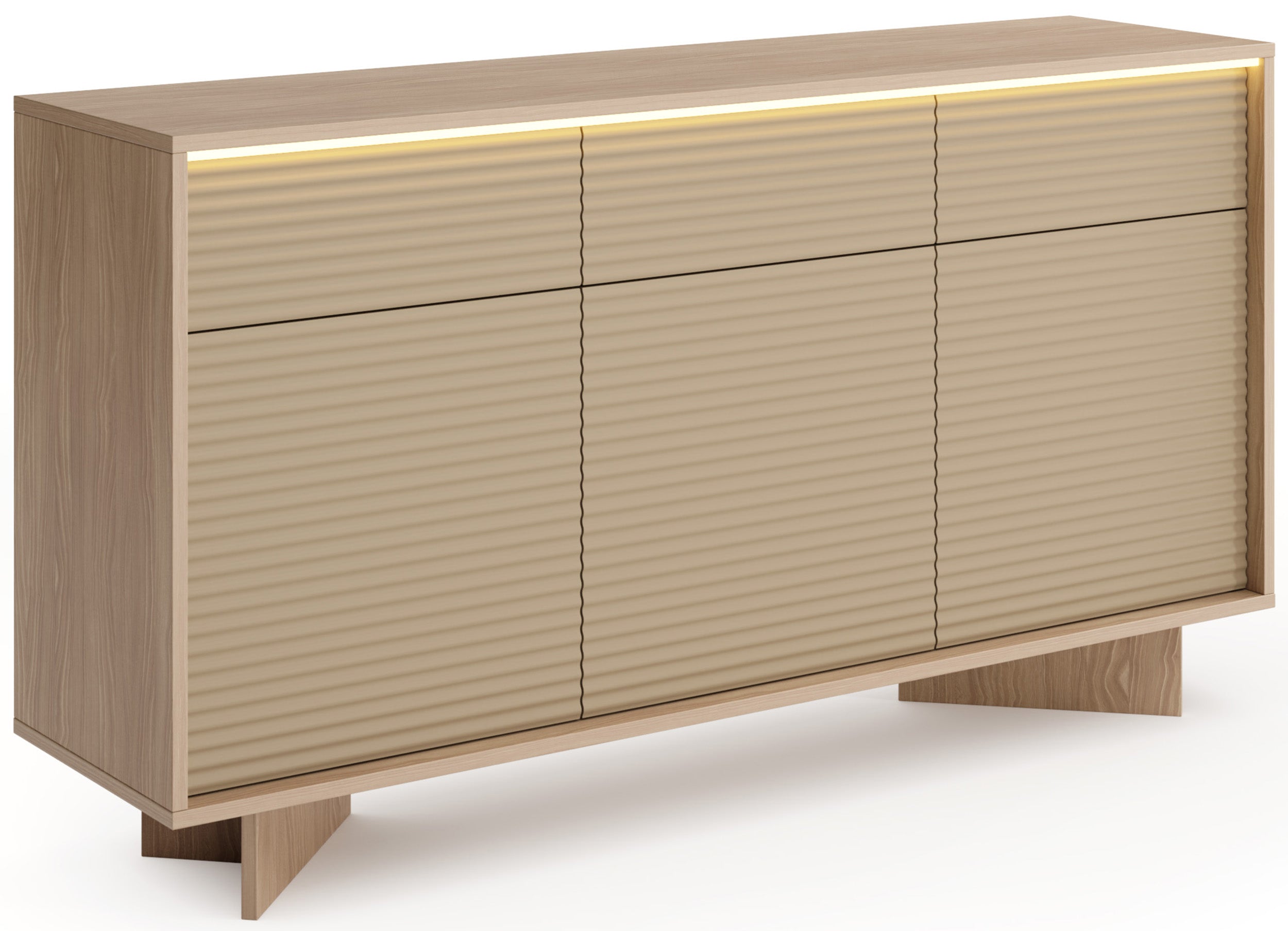 selsey-semi-dreht-renschrank-kommode-154-cm-mit-3-schubladen-und-led-bolivar-nat image 1